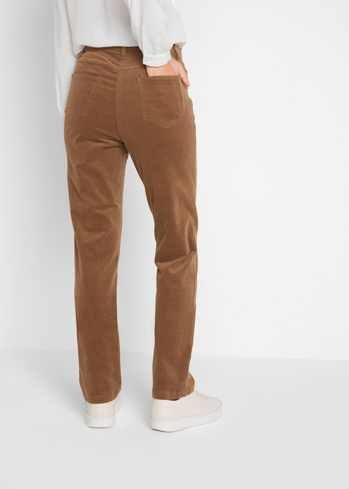 bonprix Cordhose »Stretch-Cordhose, Straight«  aus Stretch-Material, Slim Fit, mit Eingrifftaschen