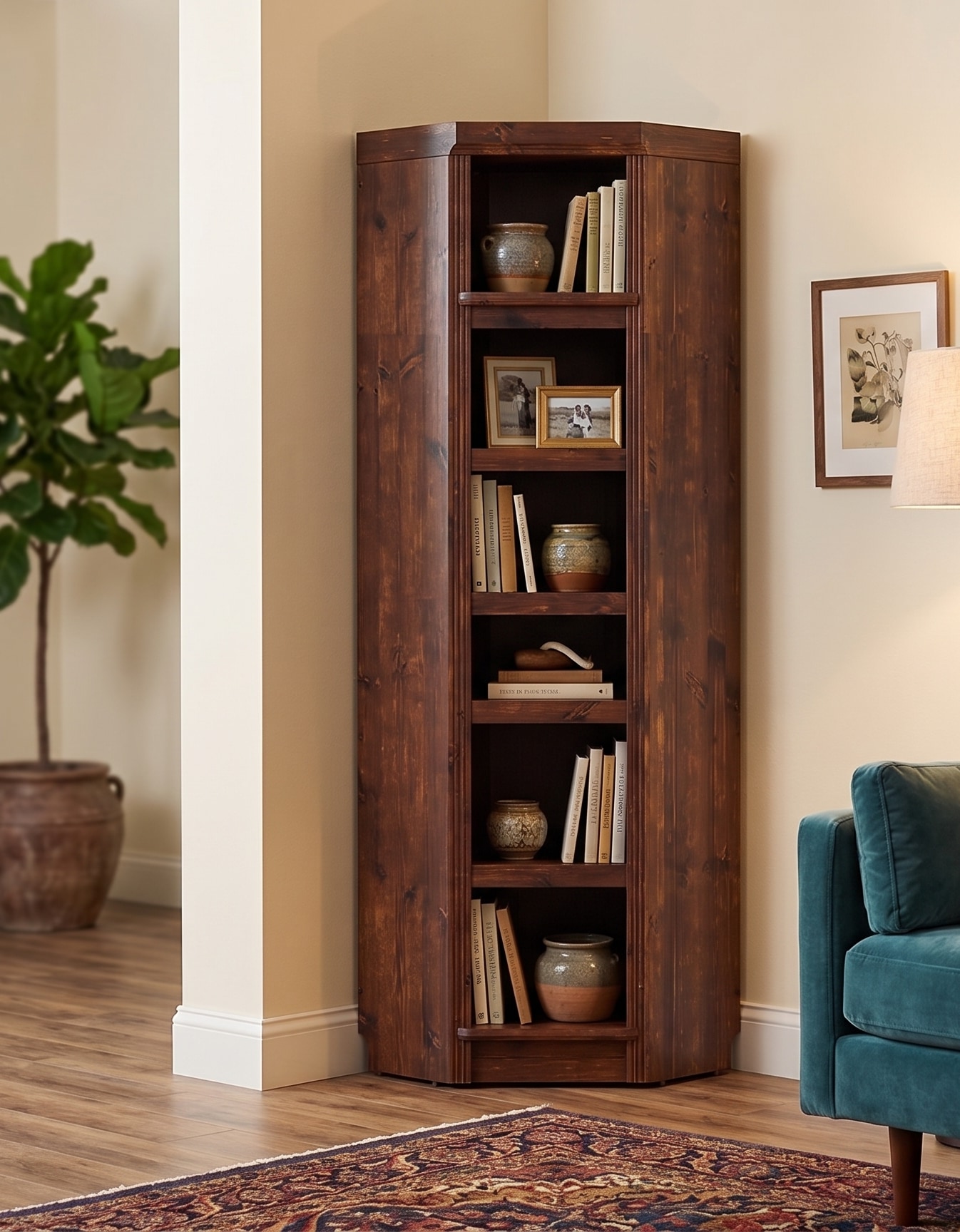 GOODproduct Étagère d'angle »Soeren Regal Höhe 220 cm, massive Kiefer, FSC®-zertifiziert« adapté aux étagères Soeren d’une profondeur de 29 cm