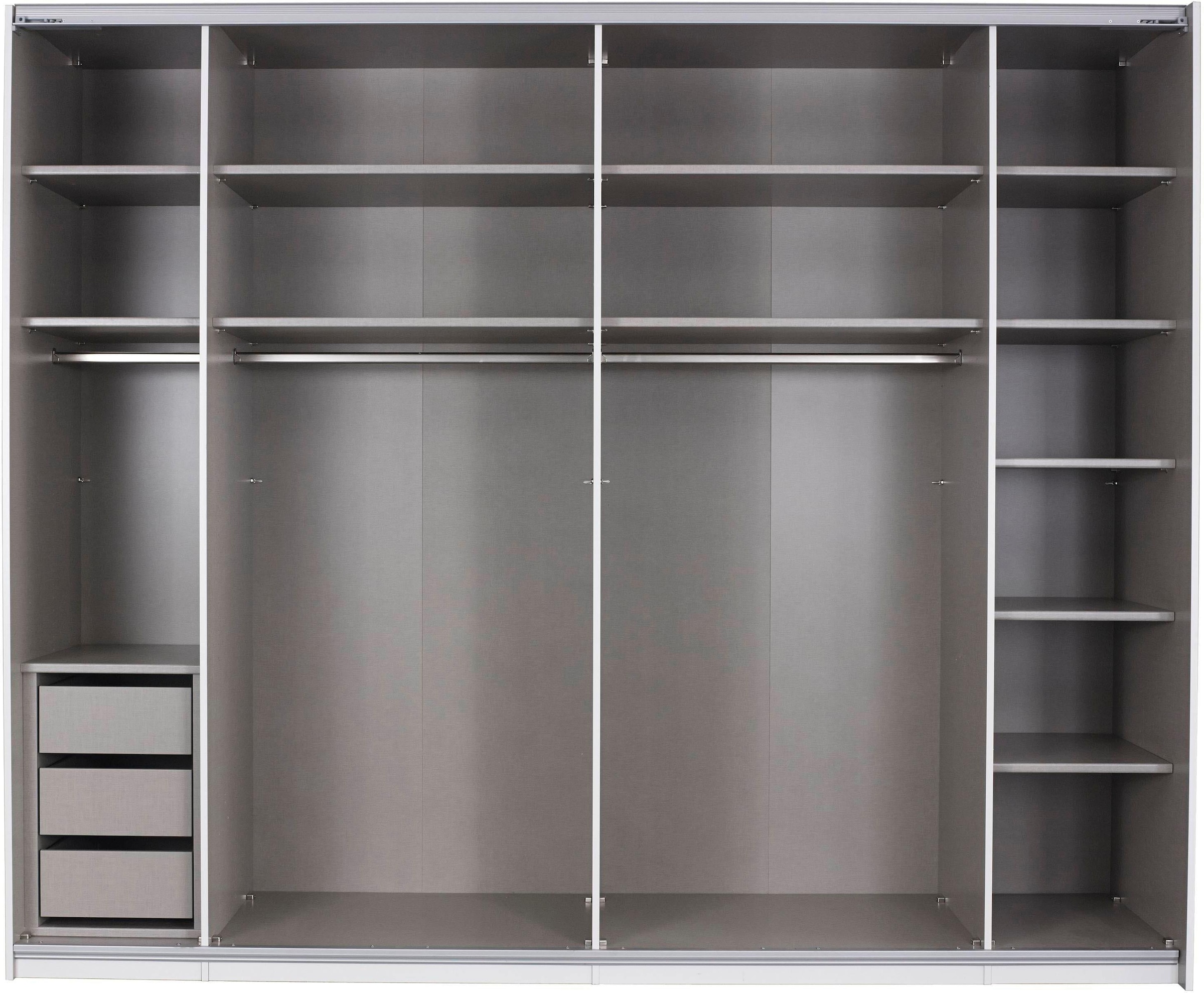 rauch Schwebetürenschrank »Kleiderschrank Schrank Garderobe Schlafzimmerschrank X-TEND« inkl. SOFT-CLOSE-FUNKTION,  inkl. Schubladeneinsatz und vielen Einlegeböden MADE IN GERMANY