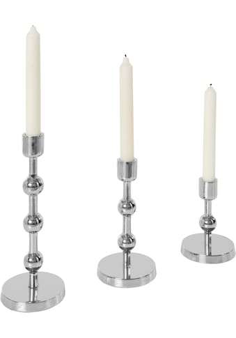 Leonique Kerzenständer, (Set, 3 St.), aus Aluminium, handgefertigt, 3 Grössen im Set kaufen