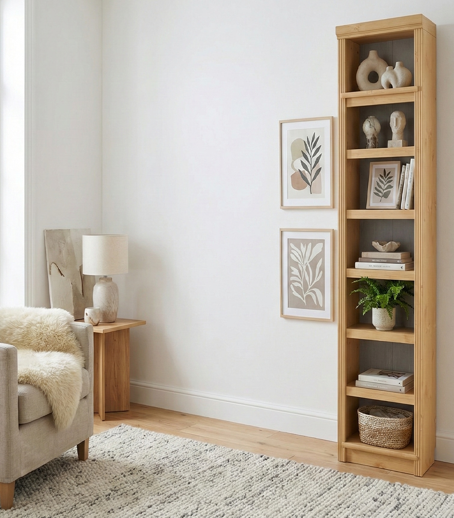 GOODproduct Bücherregal »Soeren Regal B/T/H: 40/29/220 cm« Kiefer FSC®-zertifiziert, 7 Fächer und 6 Einlegeböden