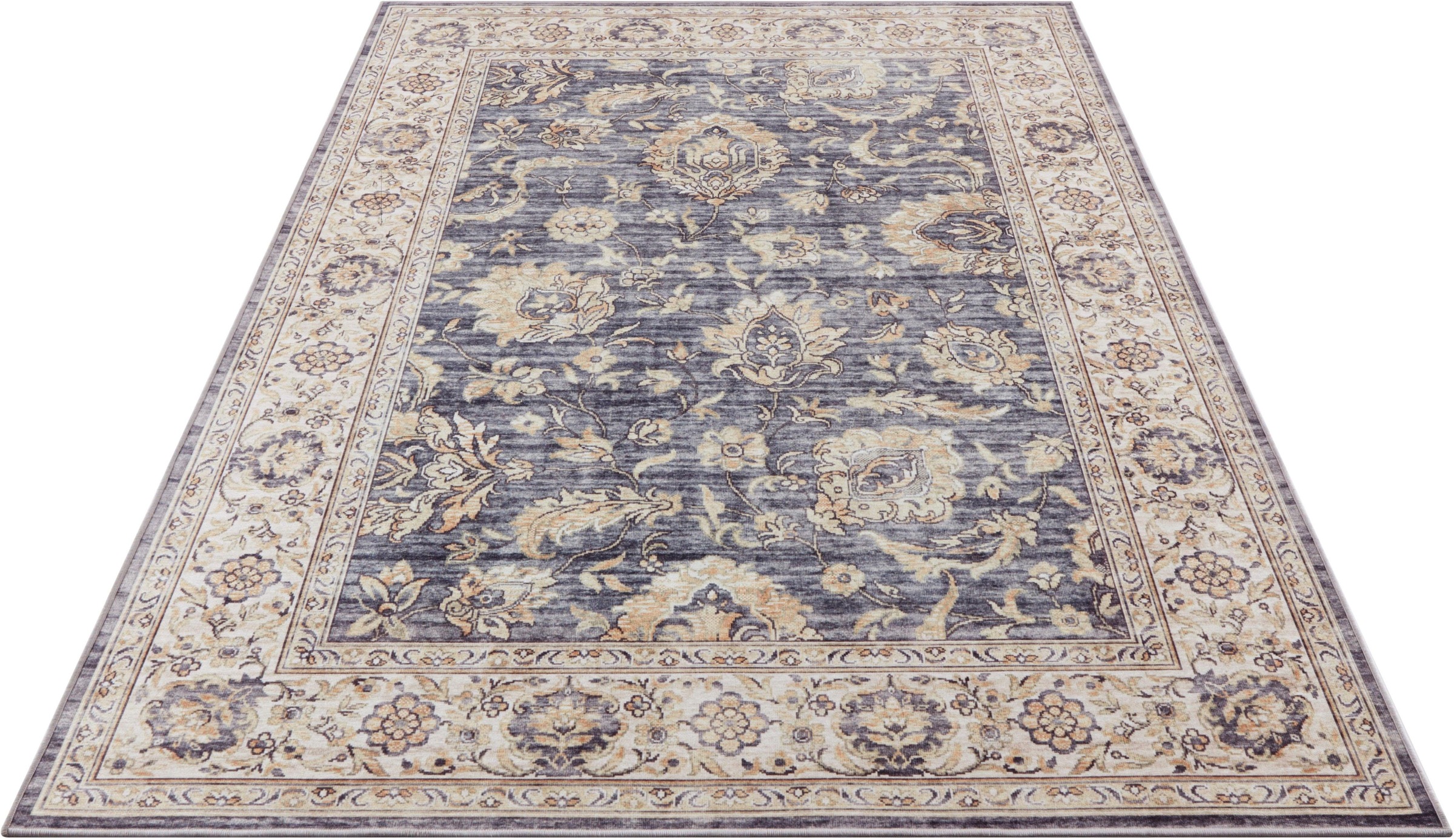 Image of Bruno Banani Teppich »Helmer«, rechteckig, 6 mm Höhe, Orient Optik, Vintage Design, mit Bordüre, gekettelt, rutschhemmende Rückenbeschichtung, robust, pflegeleicht idealer Teppich für Wohnzimmer, Schlafzimmer, Arbeitszimmer bei Ackermann Versand Schweiz