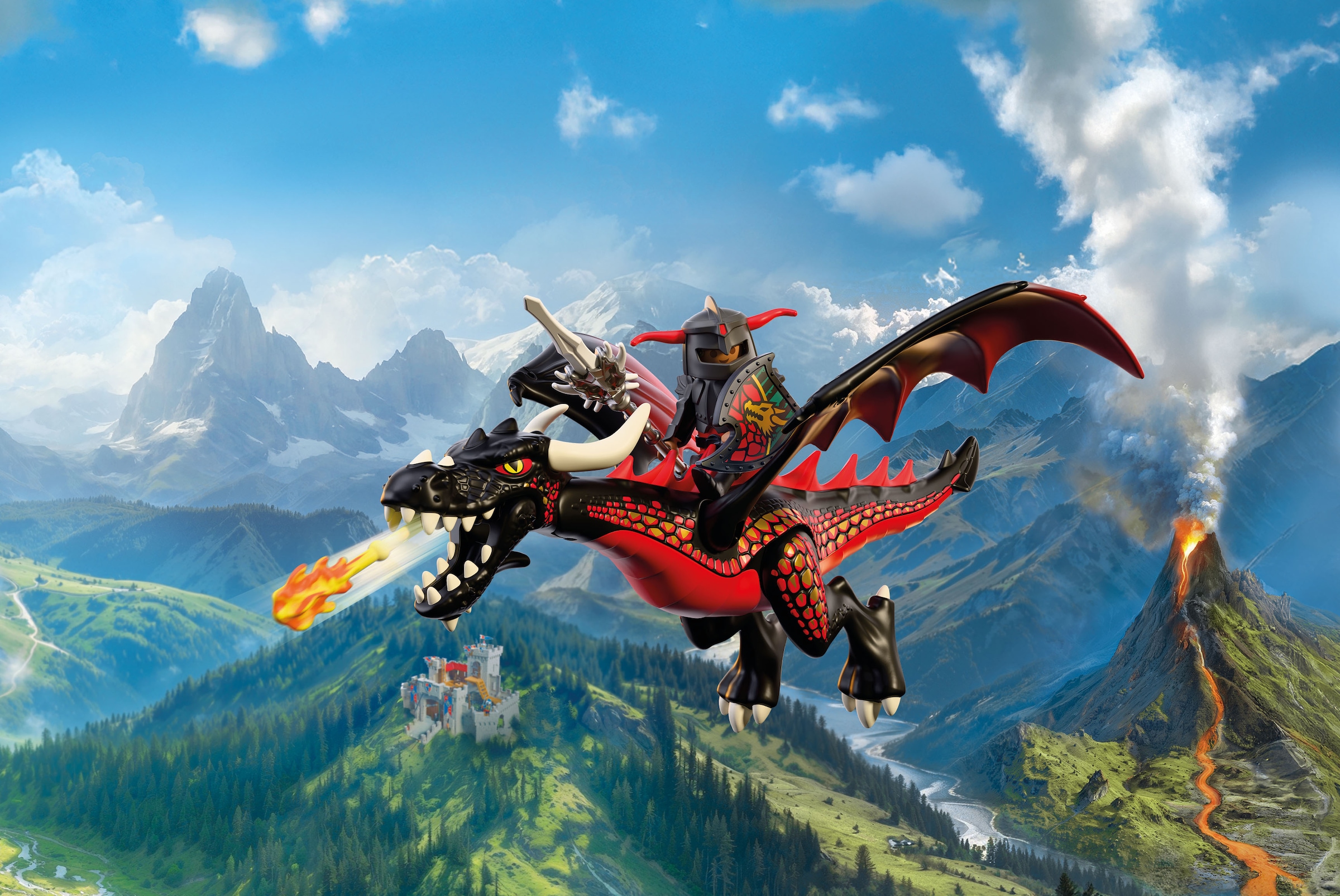 Playmobil® Jeu de construction »Schwarzer Drache (72114), Knights« Made in Europe