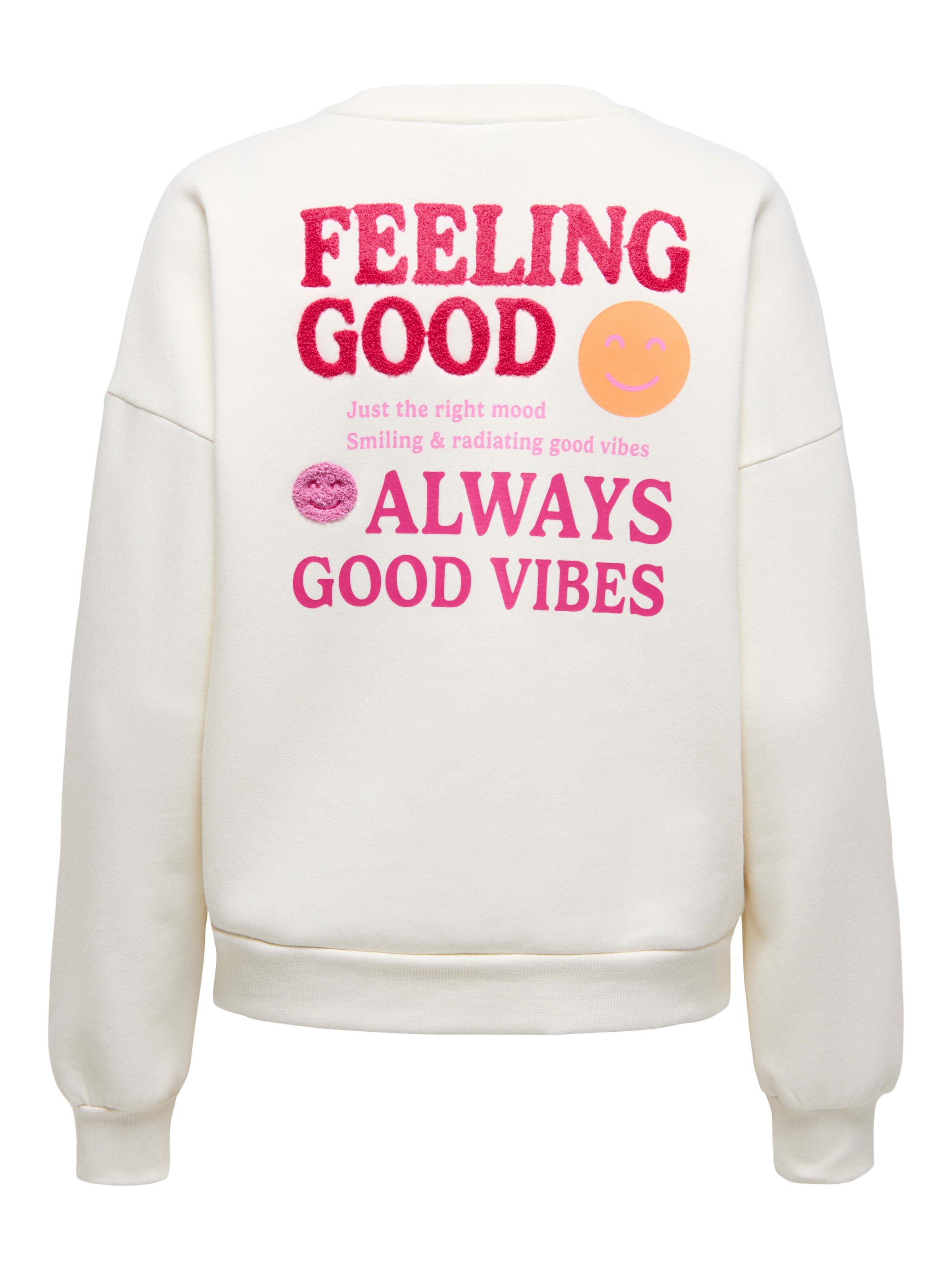 ONLY Sweatshirt »ONLDAZE L/S O-NECK TERRY PRINT CS SWT«, mit Print auf der Vorder- und Rückseite
