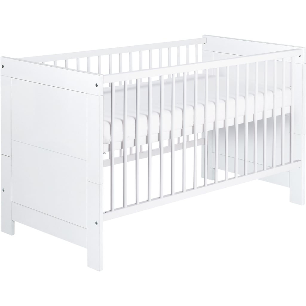 Schardt Babyzimmer-Komplettset »Nordic White«, (Set, 3 St., Kinderbett, Schrank, Wickelkommode)