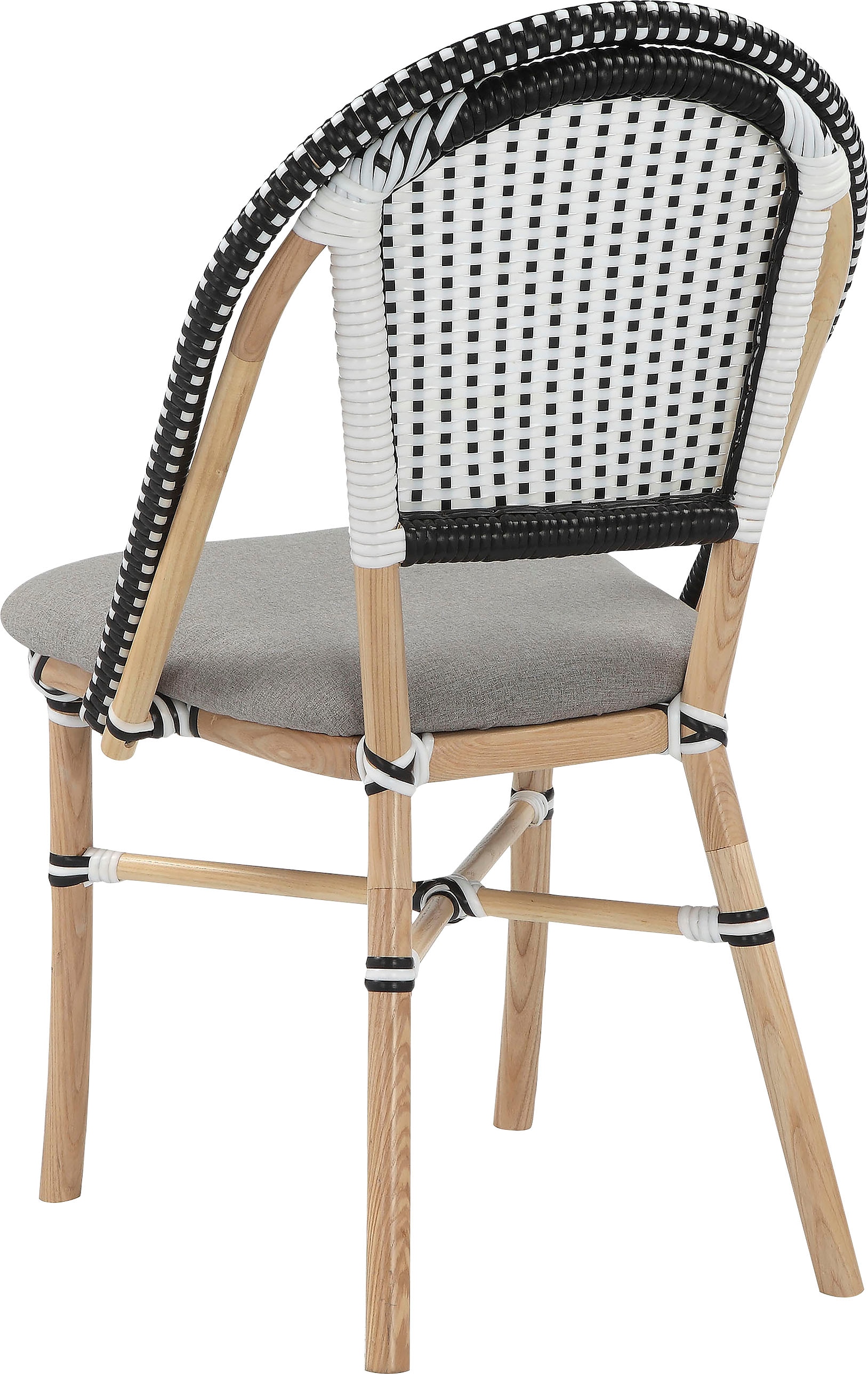 Home affaire Esszimmerstuhl »Rue de Belliard«, 1 St., Webstoff Bezug, massives Eschenholz Beingestell, Sitzhöhe 46,5 cm