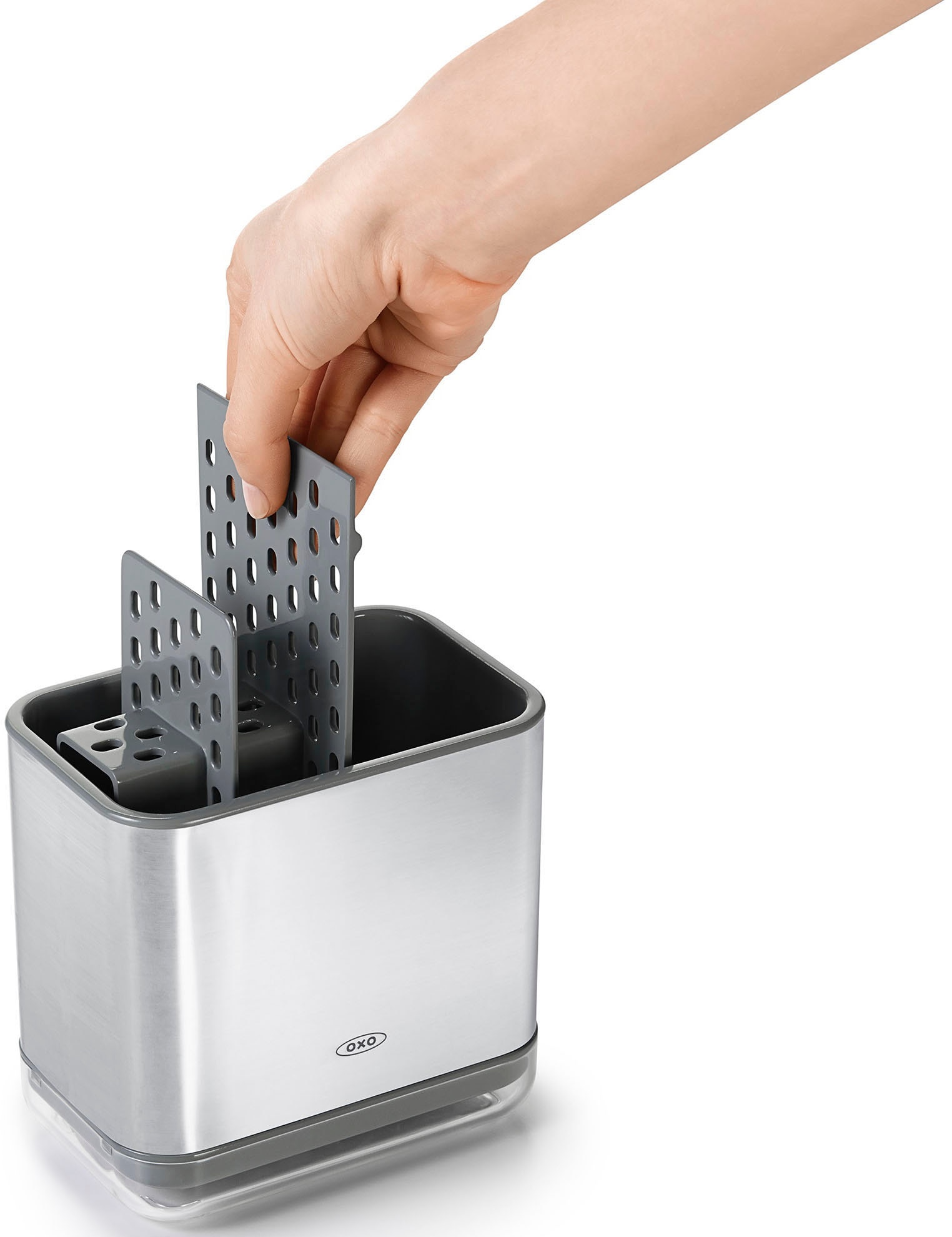 OXO Good Grips Zubehöraufbewahrungsständer für die Spüle, Edelstahl