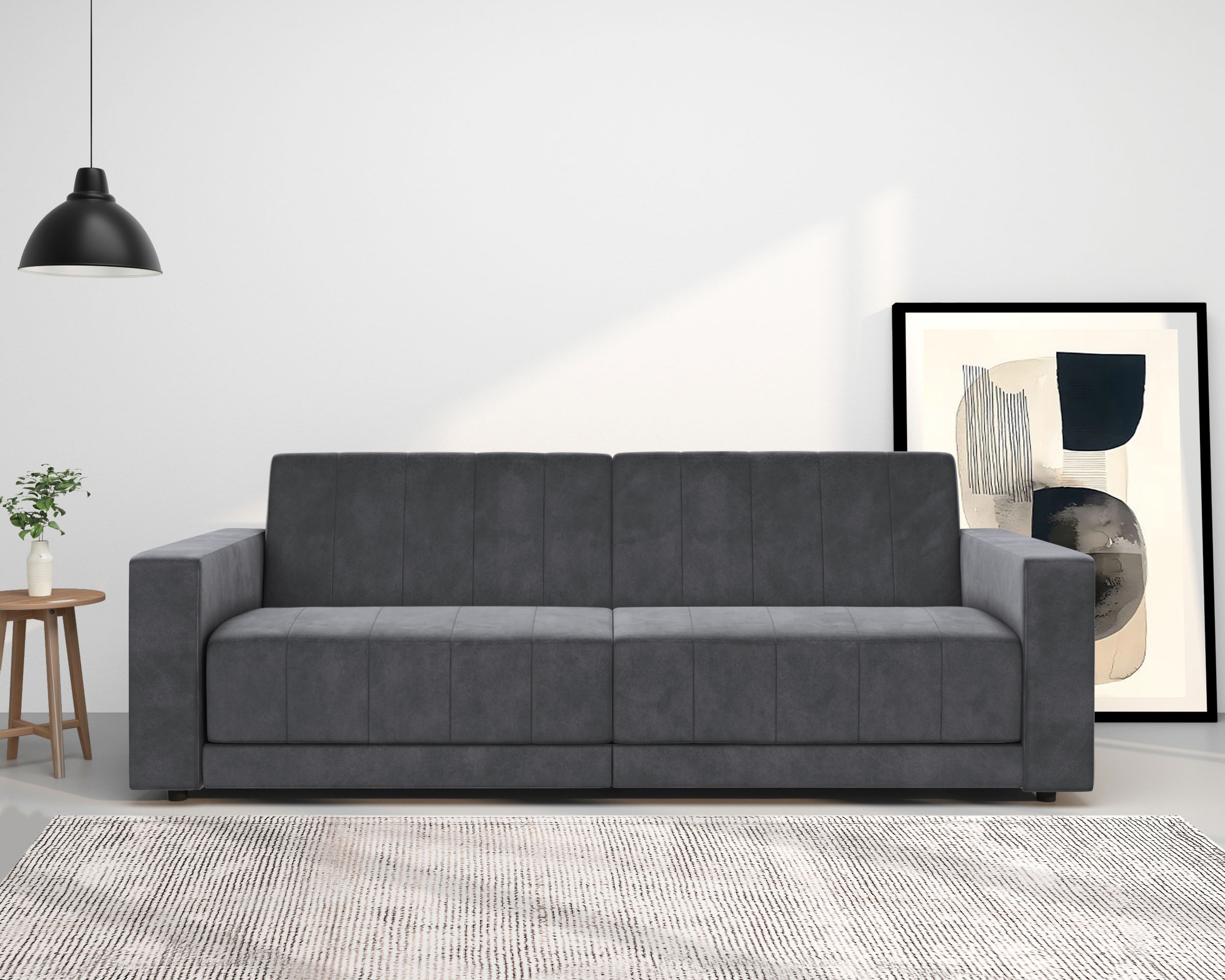 Image of Dorel Home 3-Sitzer "Allie II Schlafsofa 225 cm" Bett-Funktion (108/190cm), Rückenlehne 2-teilig, mit Steppung