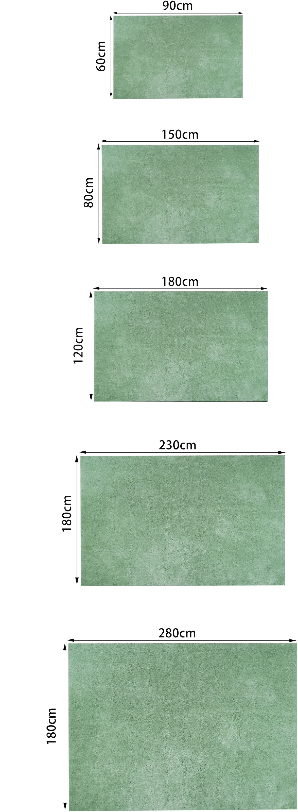 GOODproduct Teppich »Cali, in Standard- und Premium-Qualität, 13 mm oder 16 mm Höhe« rechteckig Uni-Farben, kuschelig, & weich, waschbar, Wohnzimmer, Schlafzimmer