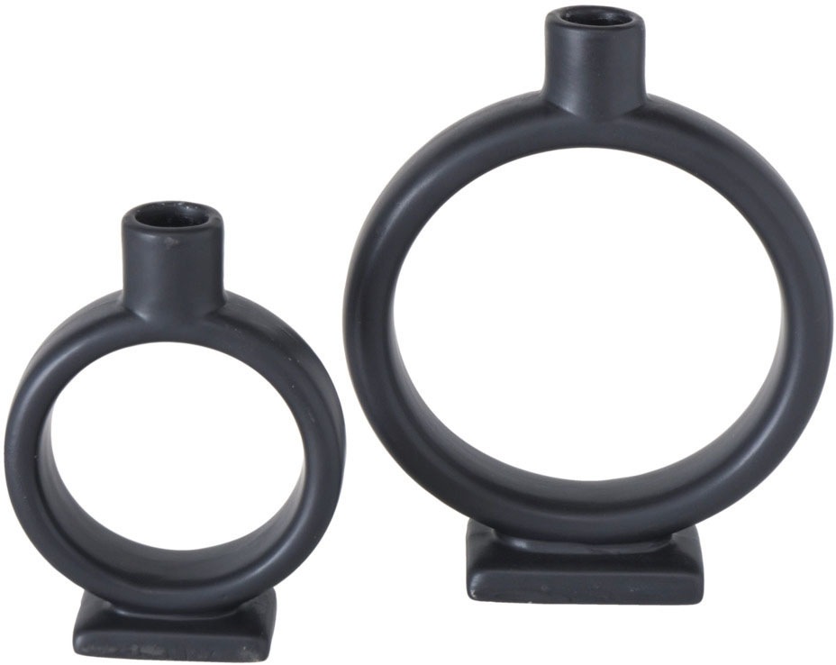 Image of BOLTZE Kerzenhalter »Valongo«, (Set, 2 St.), aus Steingut, im skandinavischen Look bei Ackermann Versand Schweiz