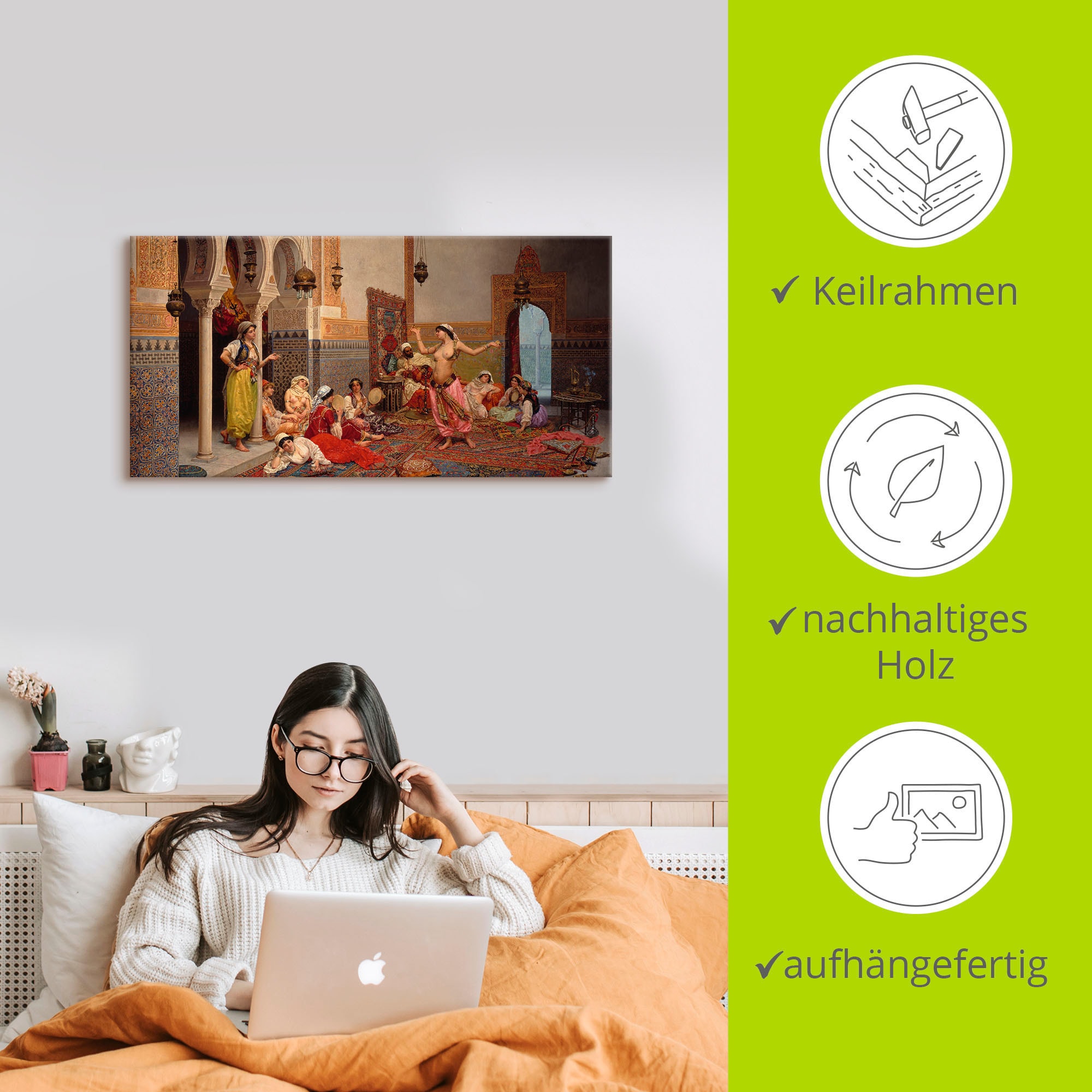 Artland Wandbild »Tanz im Harem.«, Gruppen & Familien, (1 St.), als Leinwandbild, Wandaufkleber in verschied. Grössen