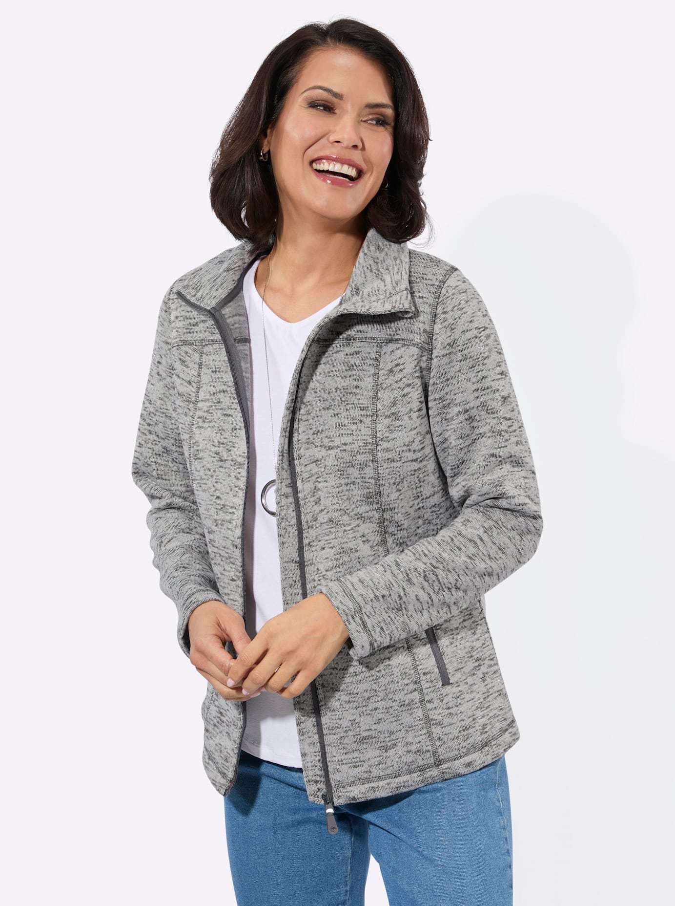Image of Casual Looks Strickfleecejacke