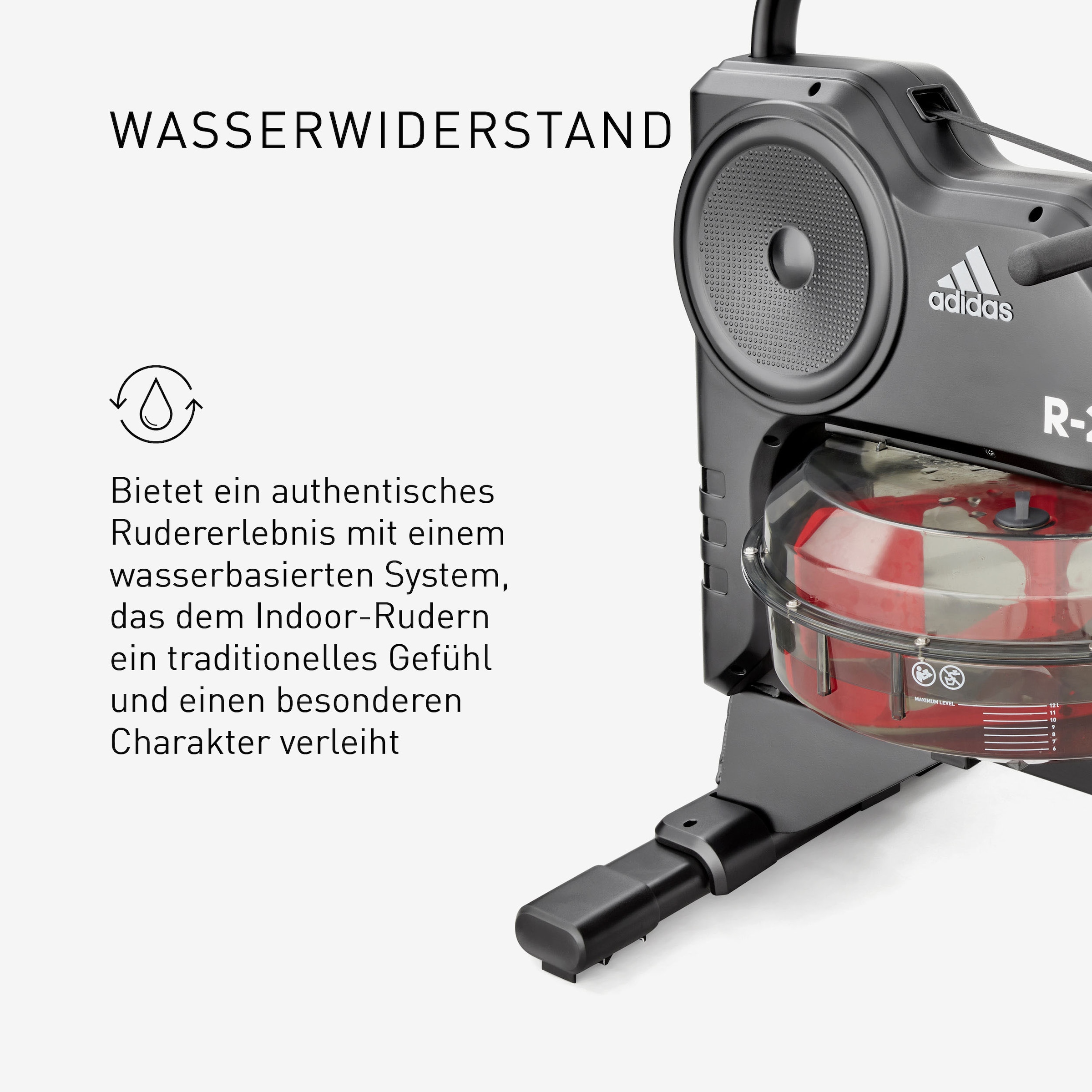 adidas Performance Rudergerät »Wasserrudergerät "R-21"«, Rudermaschine, 7 Widerstandsstufen, Wasserwiderstand