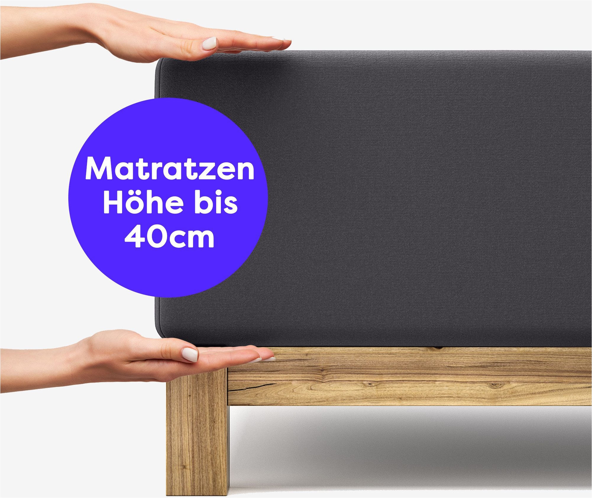 Wolkenfeld Spannbettlaken »Boxspringbett Bettlaken - Spannbetttuch für Matratzen bis 40cm« Elastisch & Rutschfest: 90x200, 140x200, 160x200, 180x200 & Übergrössen