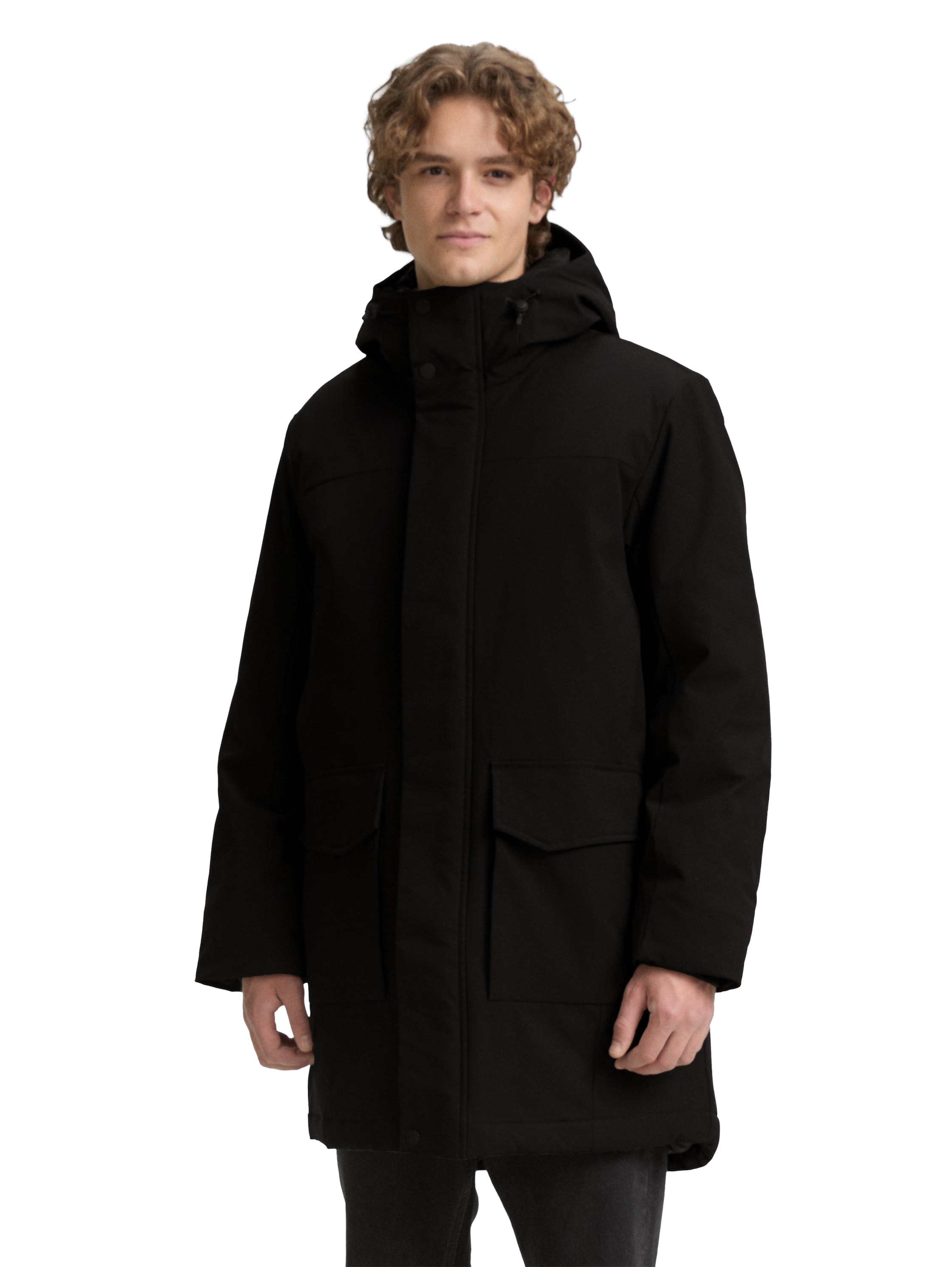 Image of TOM TAILOR Denim Parka mit Kapuze mit wasserabweisender Funktion