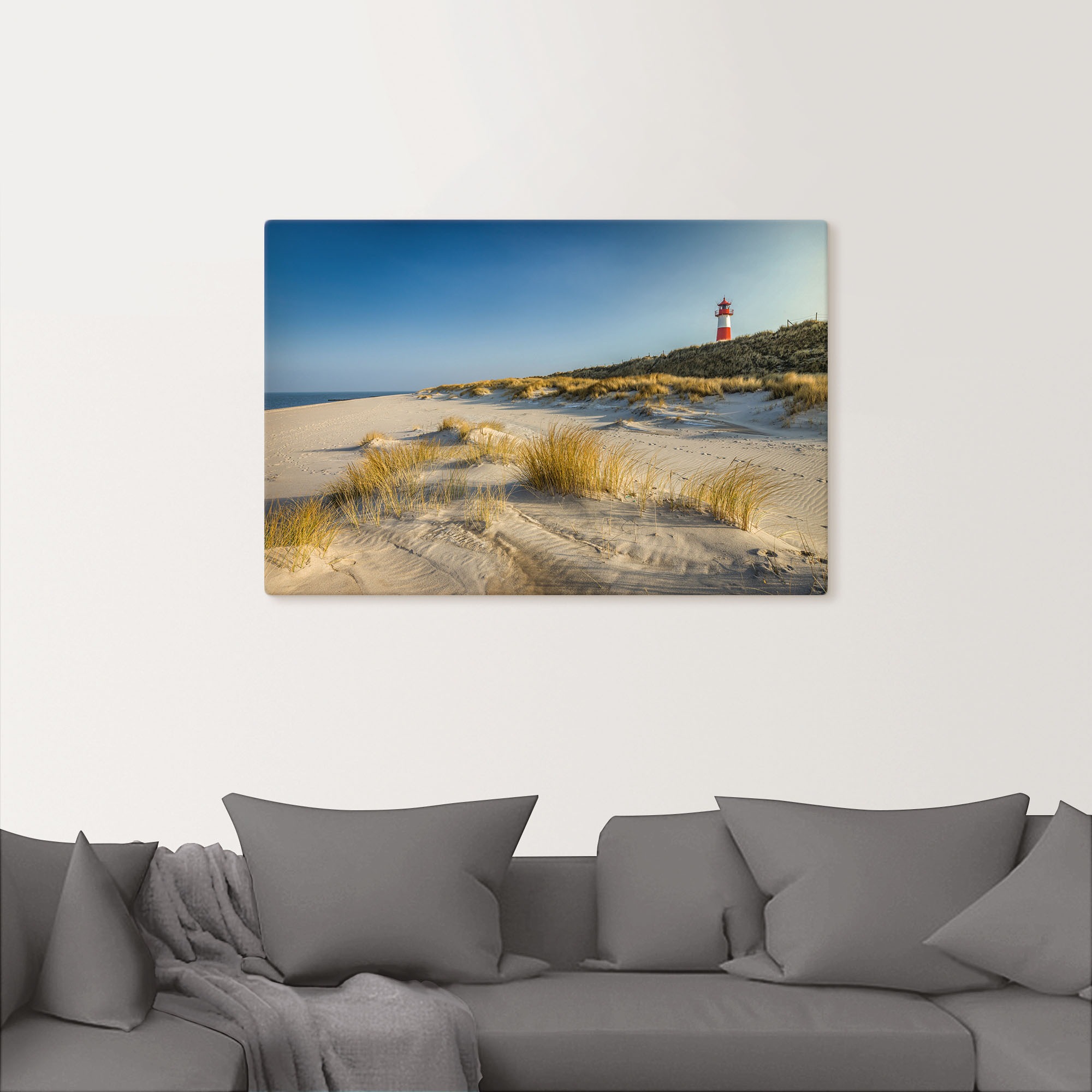 Artland Wandbild »Leuchtturm List-Ost Ellenbogen-Halbinsel«, Strandbilder, (1 St.), als Alubild, Outdoorbild, Leinwandbild, Poster in verschied. Grössen