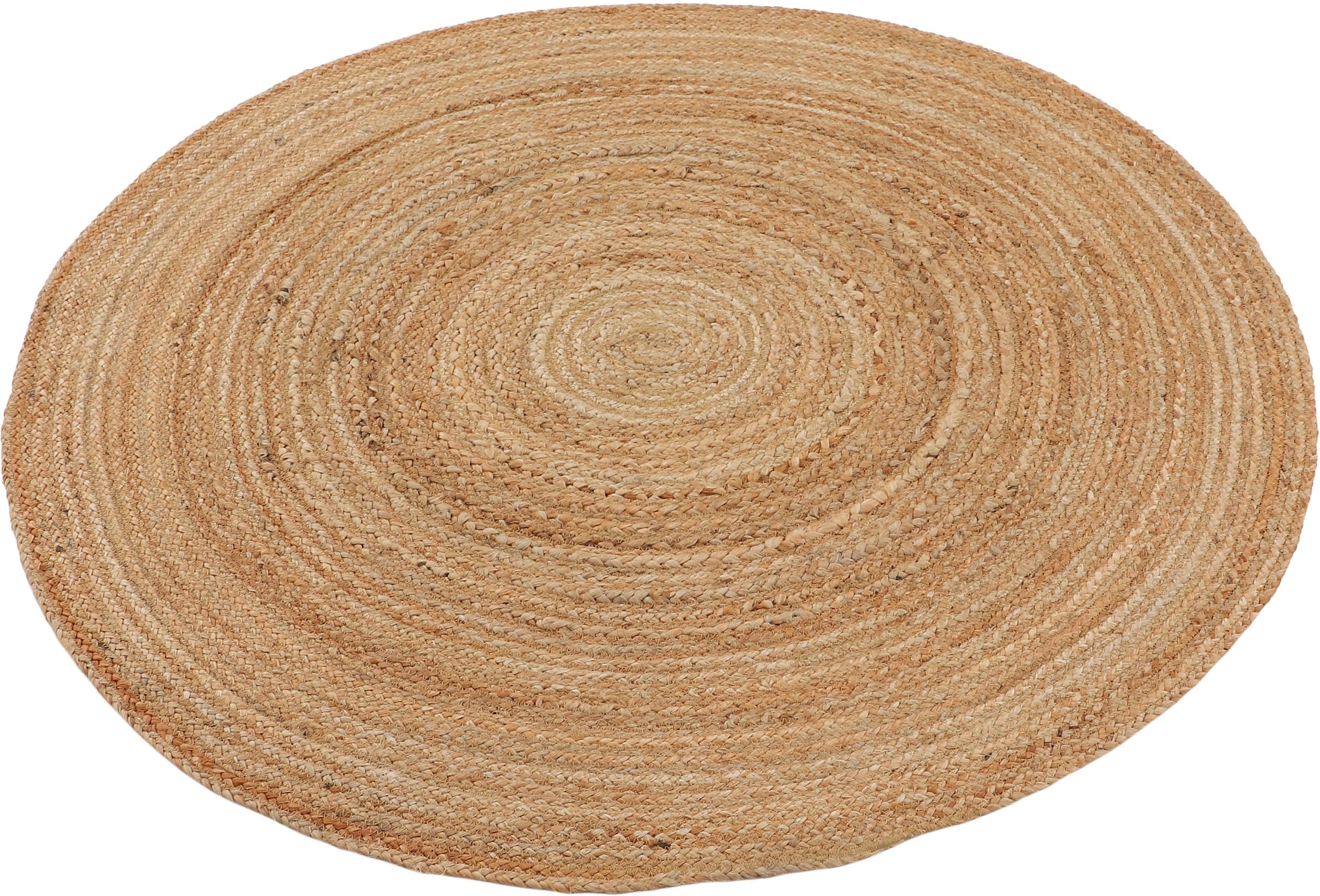 carpetfine Teppich »Nele  Juteteppich Naturfaser«, rund, geflochtener Wendeteppich aus 100%Jute, in rund und oval, viele Grössen