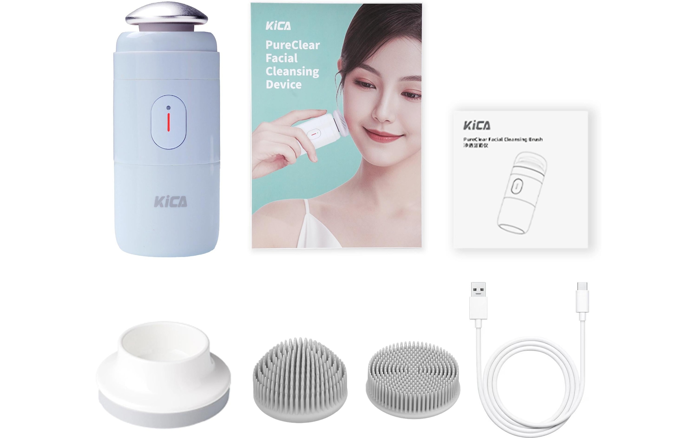   Elektrische Gesichtsreinigungsbürste »KiCA PureClear Hellblau« Wasserschutz