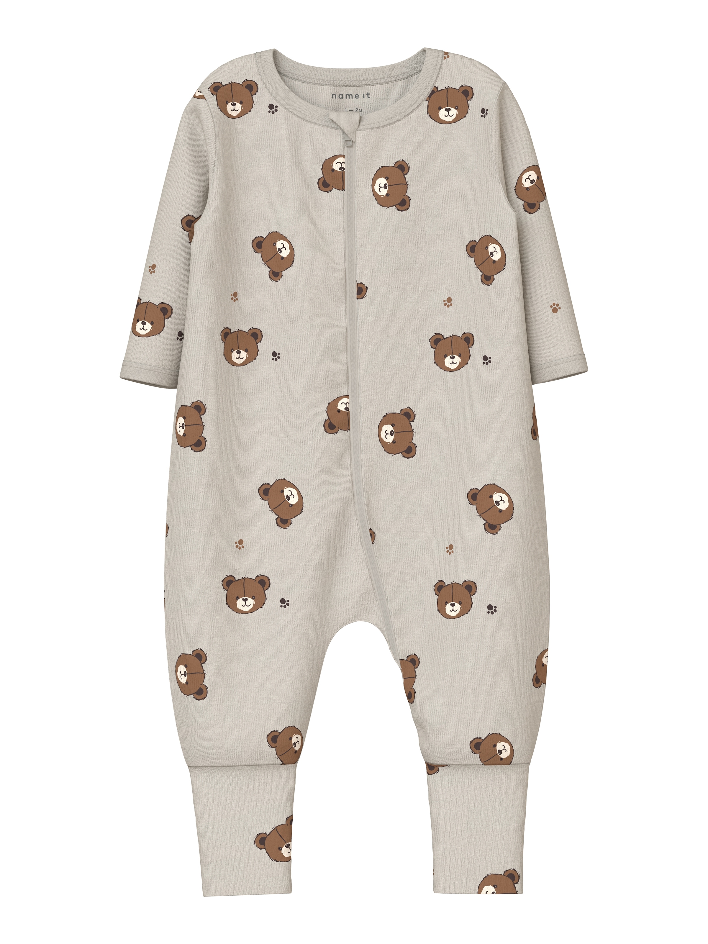 Name It Schlafoverall »NBNNIGHTSUIT 2P ZIP FF PUMICE BEAR NOOS« Packung, 2 tlg.