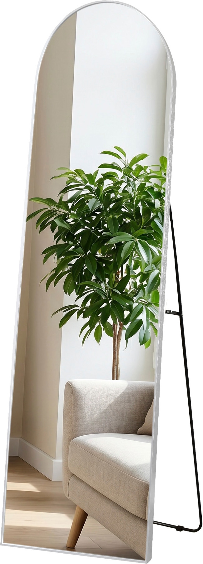 GOODproduct Miroir »Standspiegel Addrik, wahlweise in 2 Grössen 150x40cm oder 180x60cm« miroir corps entier avec verre de sécurité, en différentes couleurs