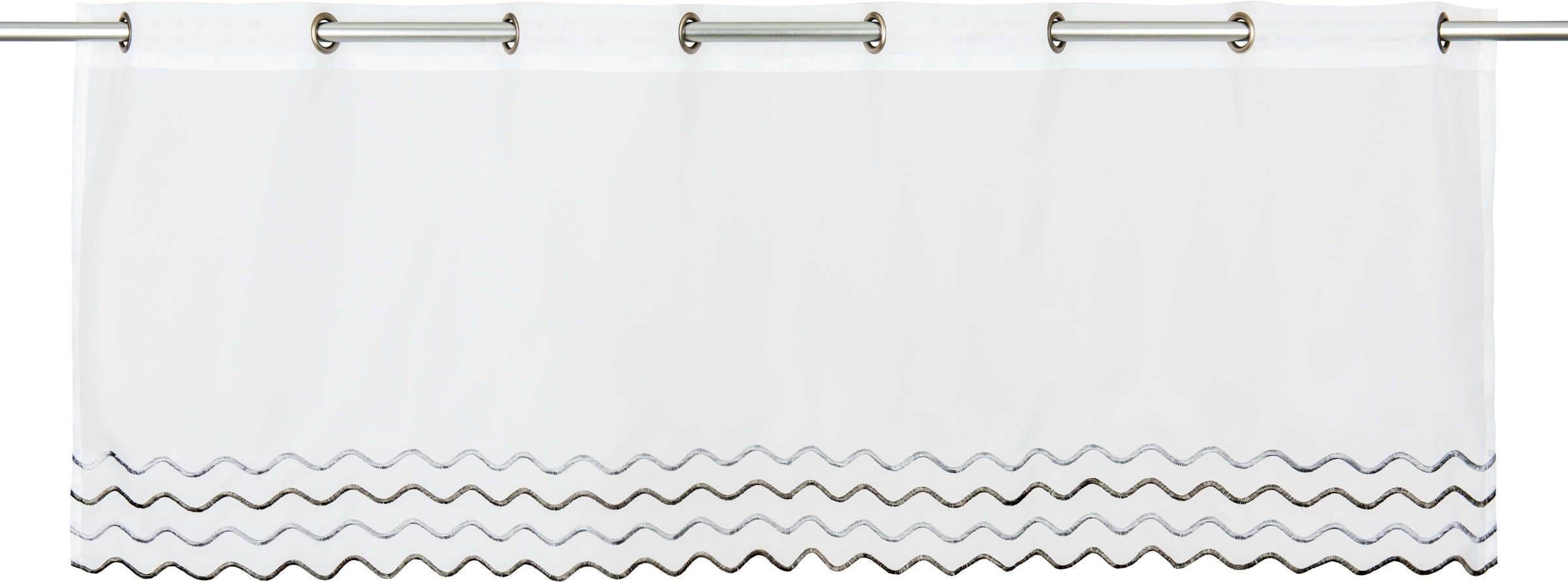 Image of my home Scheibengardine »Daisy«, (1 St.), mit gestickten Welle, transparent, verschiedene Grössen bei Ackermann Versand Schweiz