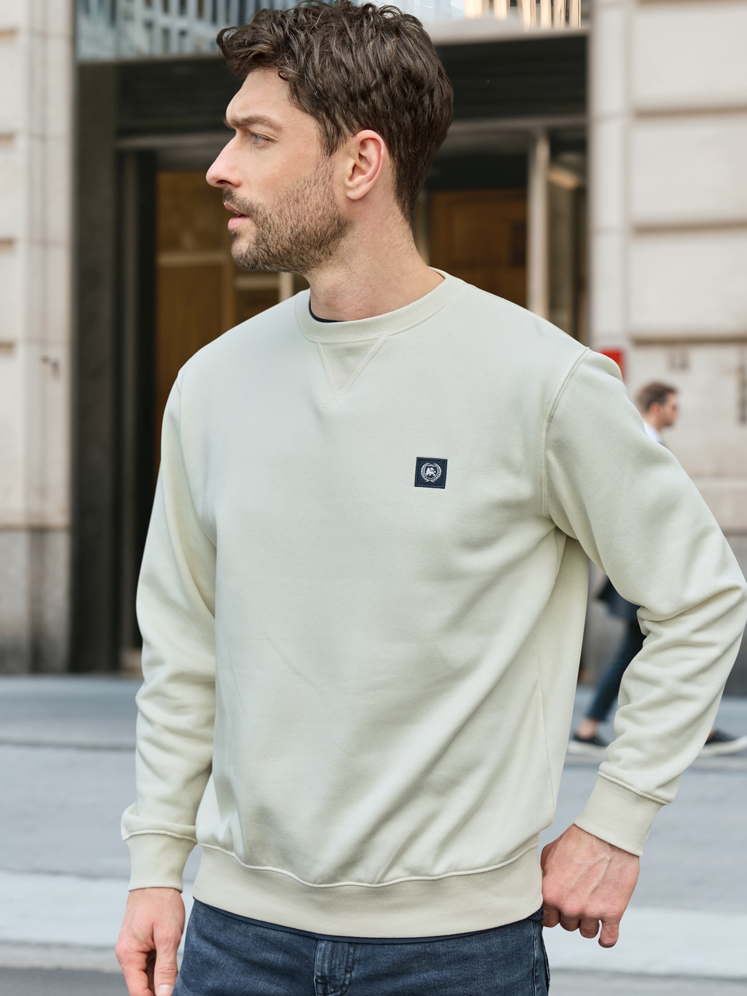 Image of LERROS Sweatshirt "Urbaner Sweatshirtstyle, weiche Haptik", Unifarbenes Herren‑Sweatshirt, hoher Tragekomfort, REGULAR FIT