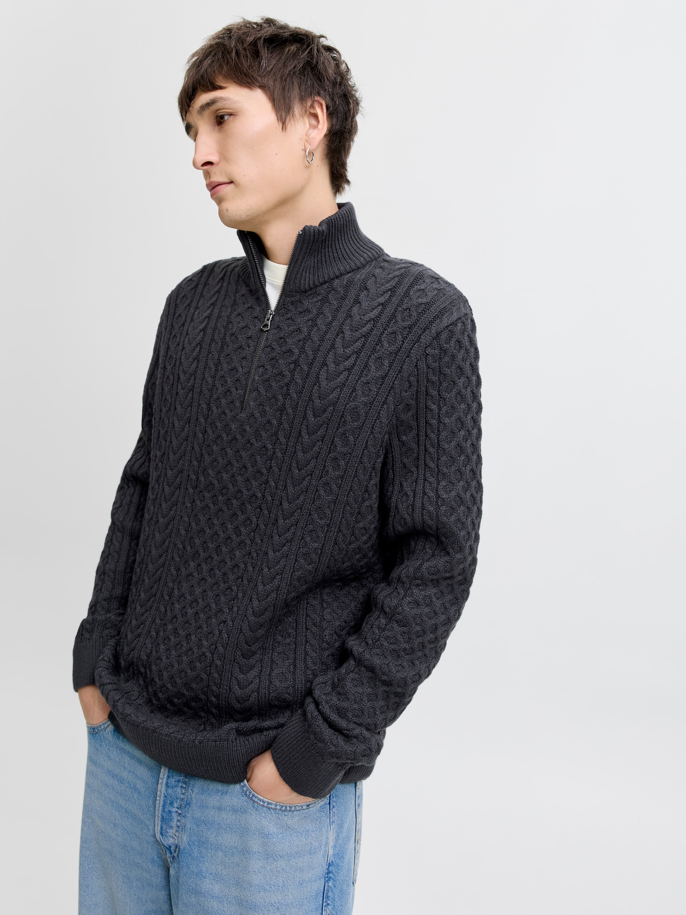 Jack & Jones Troyer »JPRBLUSEAN KNIT CABLE HALF ZIP SN«
