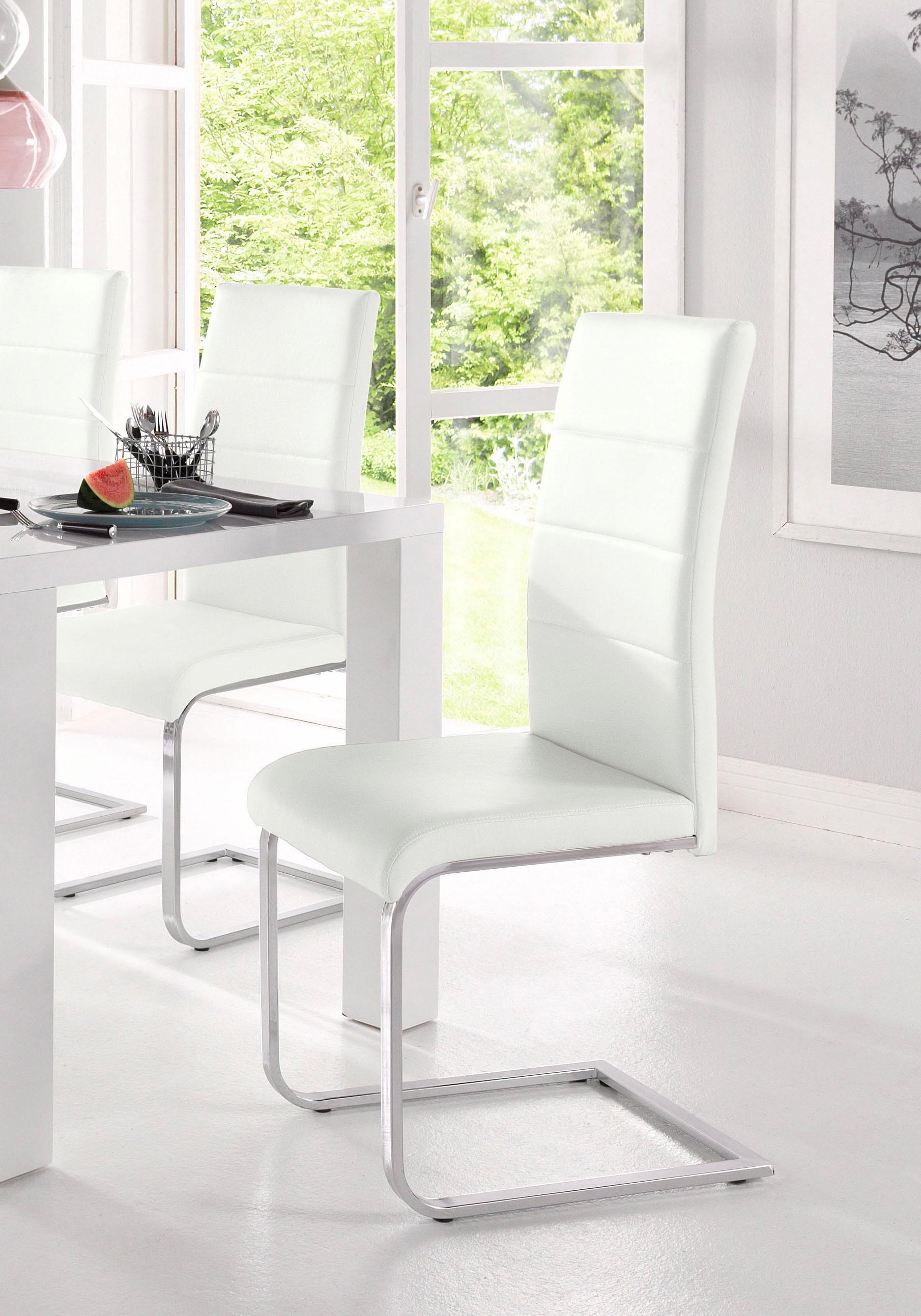 OTTO home Freischwinger "Josy" (Set) 2 Stk.Bezug in Kunstleder, verchromtes Metallgestell