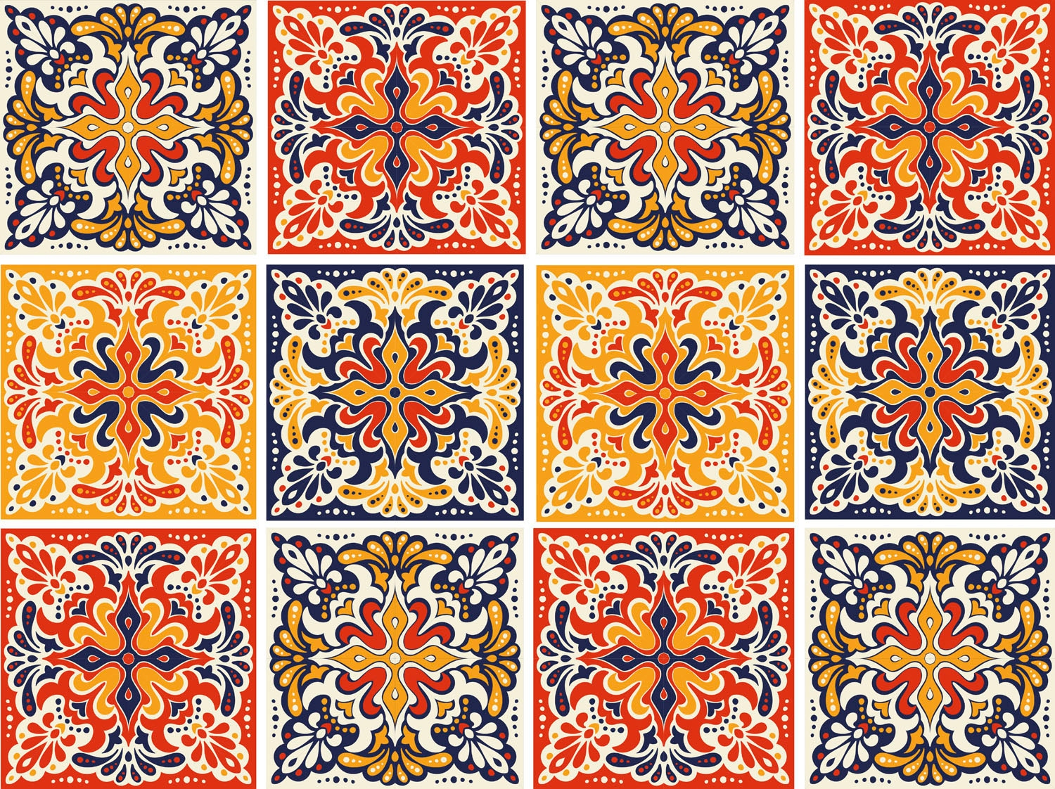 Image of queence Wandsticker "Delena" Sticker, Fliesensticker, Ornamente