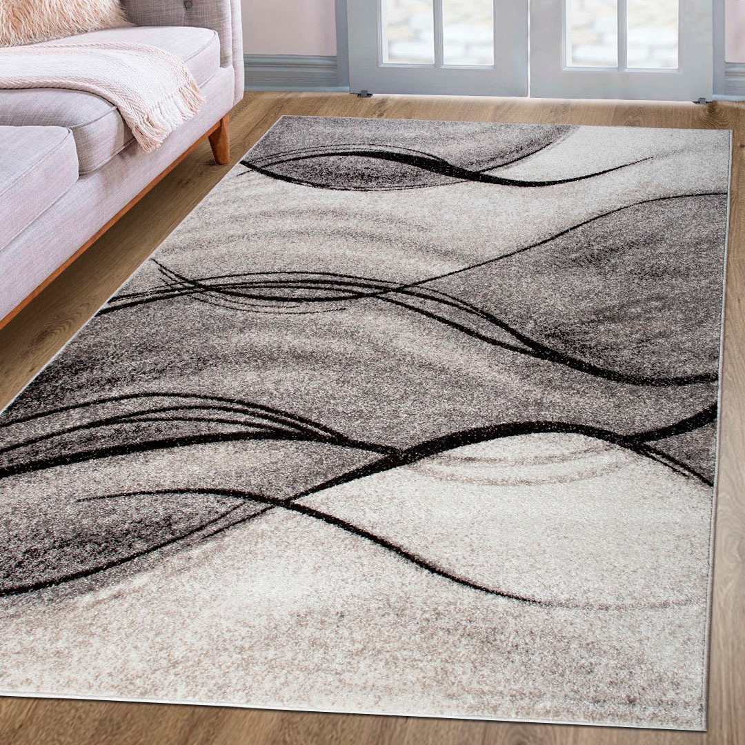 Image of GOODproduct Teppich "Tritom" rechteckig 9 mm Höhe mit besonders weichem Flor, Kurzflor, modernes Wellen Muster