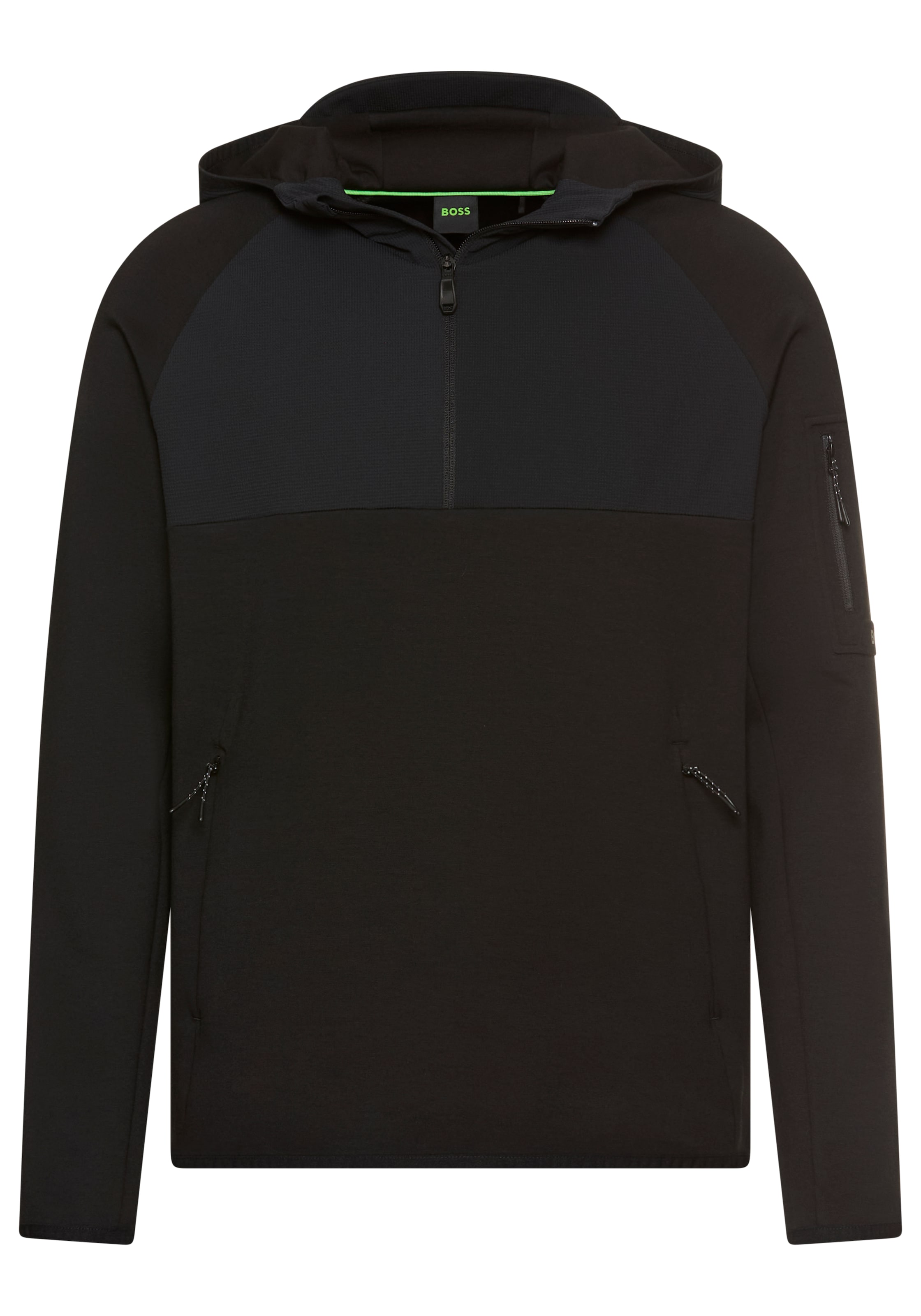 BOSS GREEN Kapuzensweatshirt »QZ Urban Tech«, mit Reissverschlusstaschen
