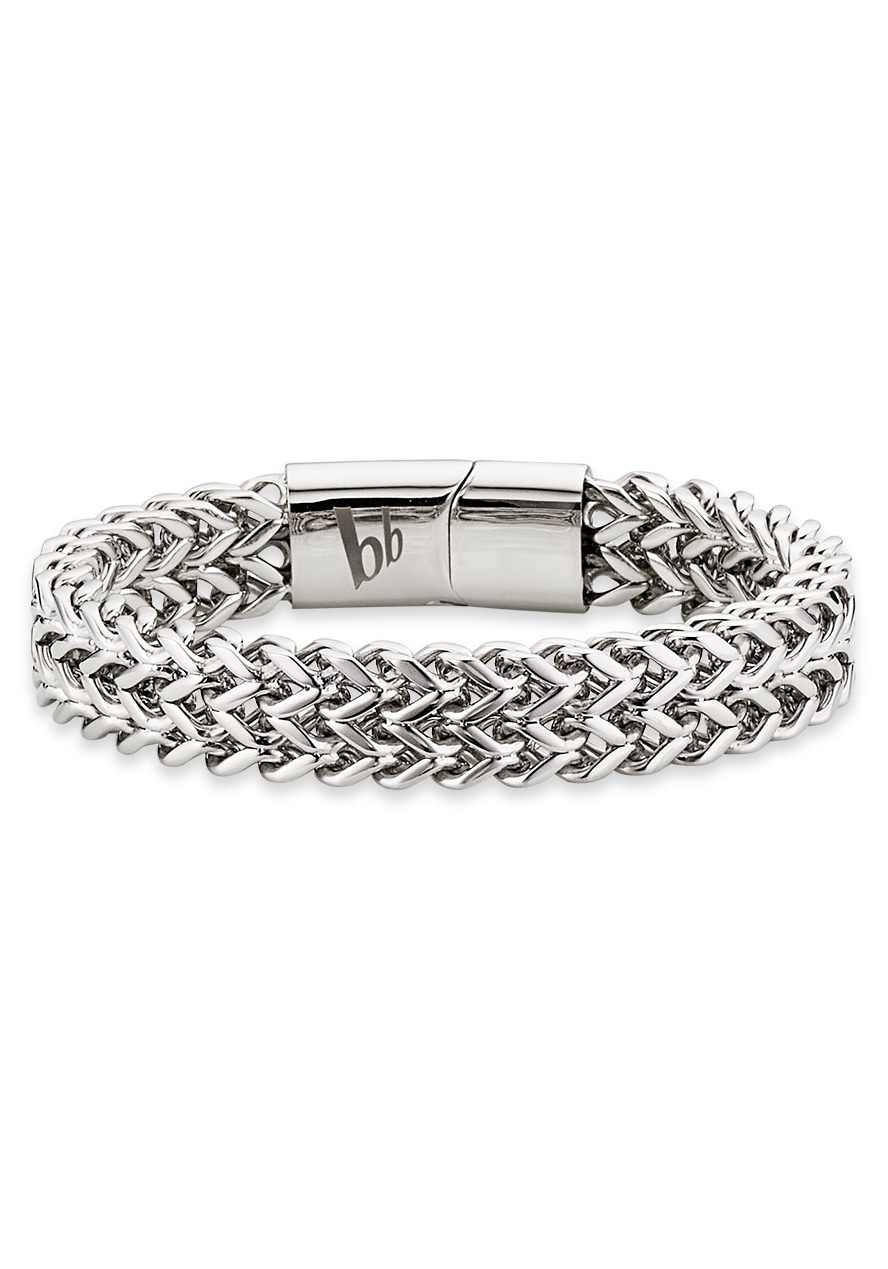 Image of Bruno Banani Armband "Schmuck Geschenk Armkette Ankerkette 12 mm breit Silber"