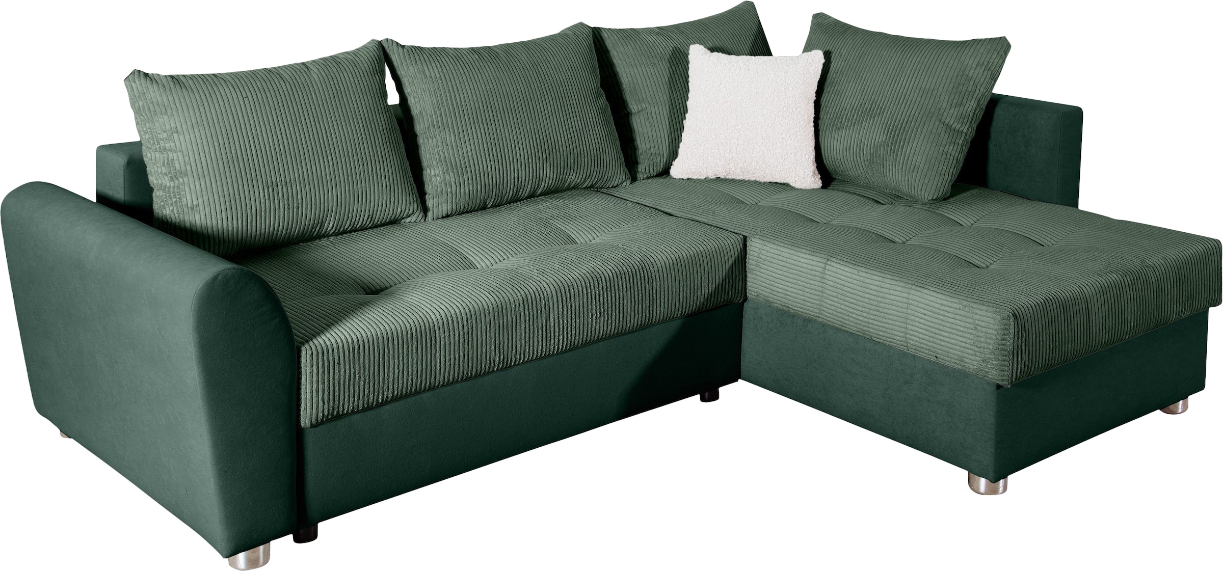 COLLECTION AB Ecksofa »Jana L-Form«, inkl. Bettfunktion,Bettkasten und Bonnelfederkern