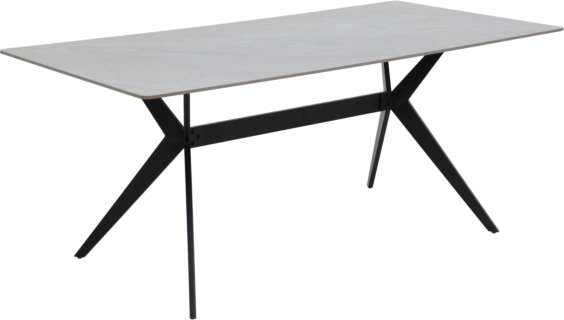 HELA Essgruppe »ISAR« Set, 5 tlg. 5tlg., Marmoroptik (glänzend), Schwingstuhl, Federkorb