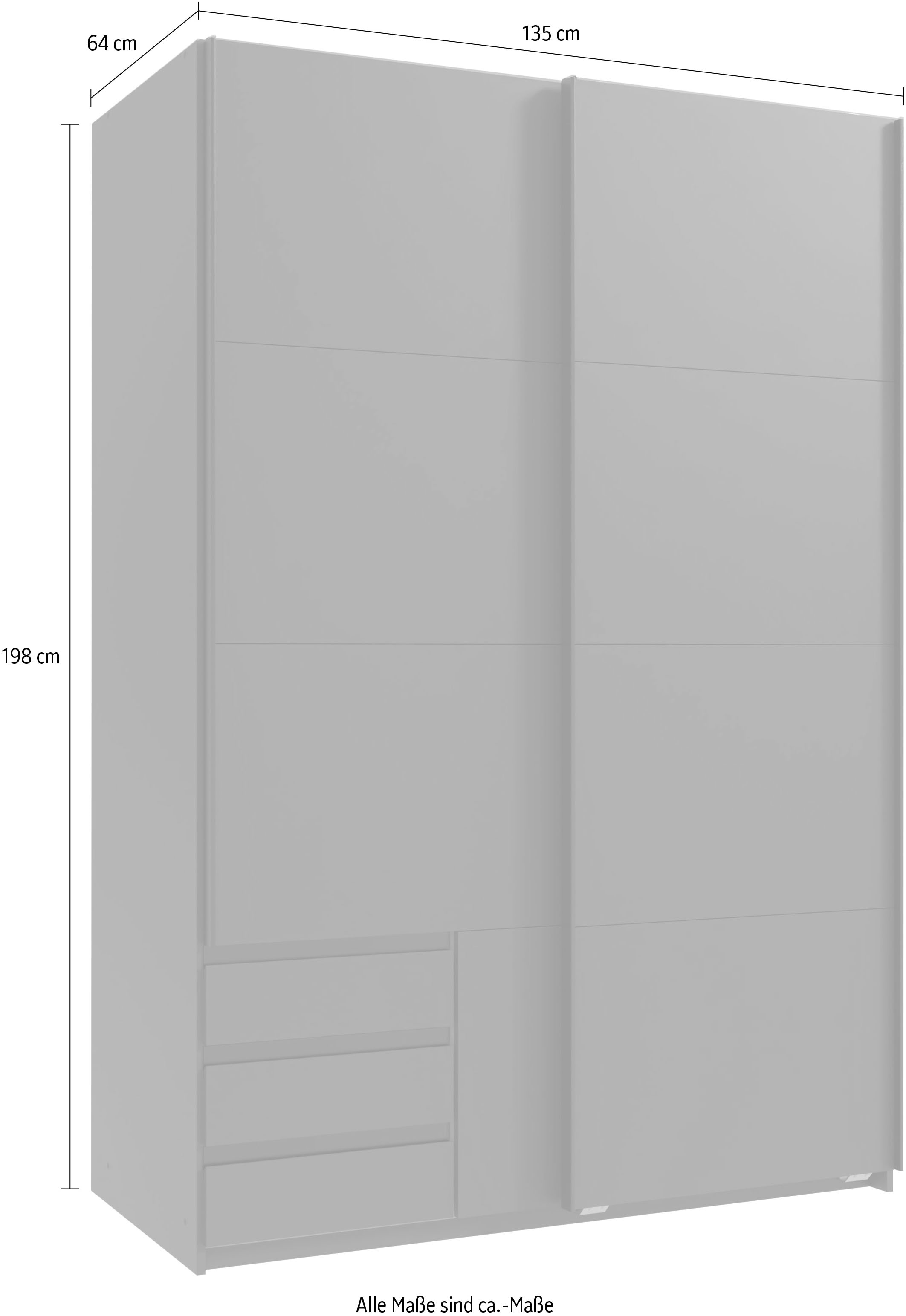 Wimex Schwebetürenschrank »Emden« Mit Aussenschubkästen