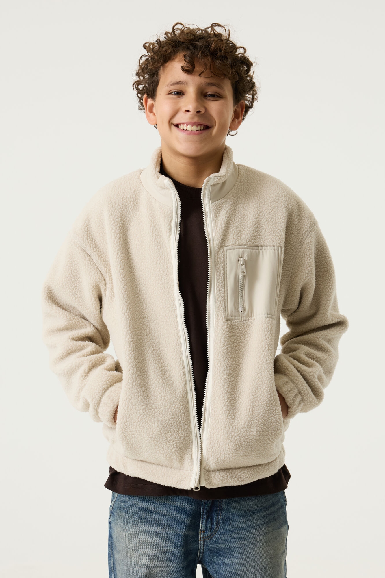 Image of Garcia Sweatjacke in Teddyfell Optik for BOYS