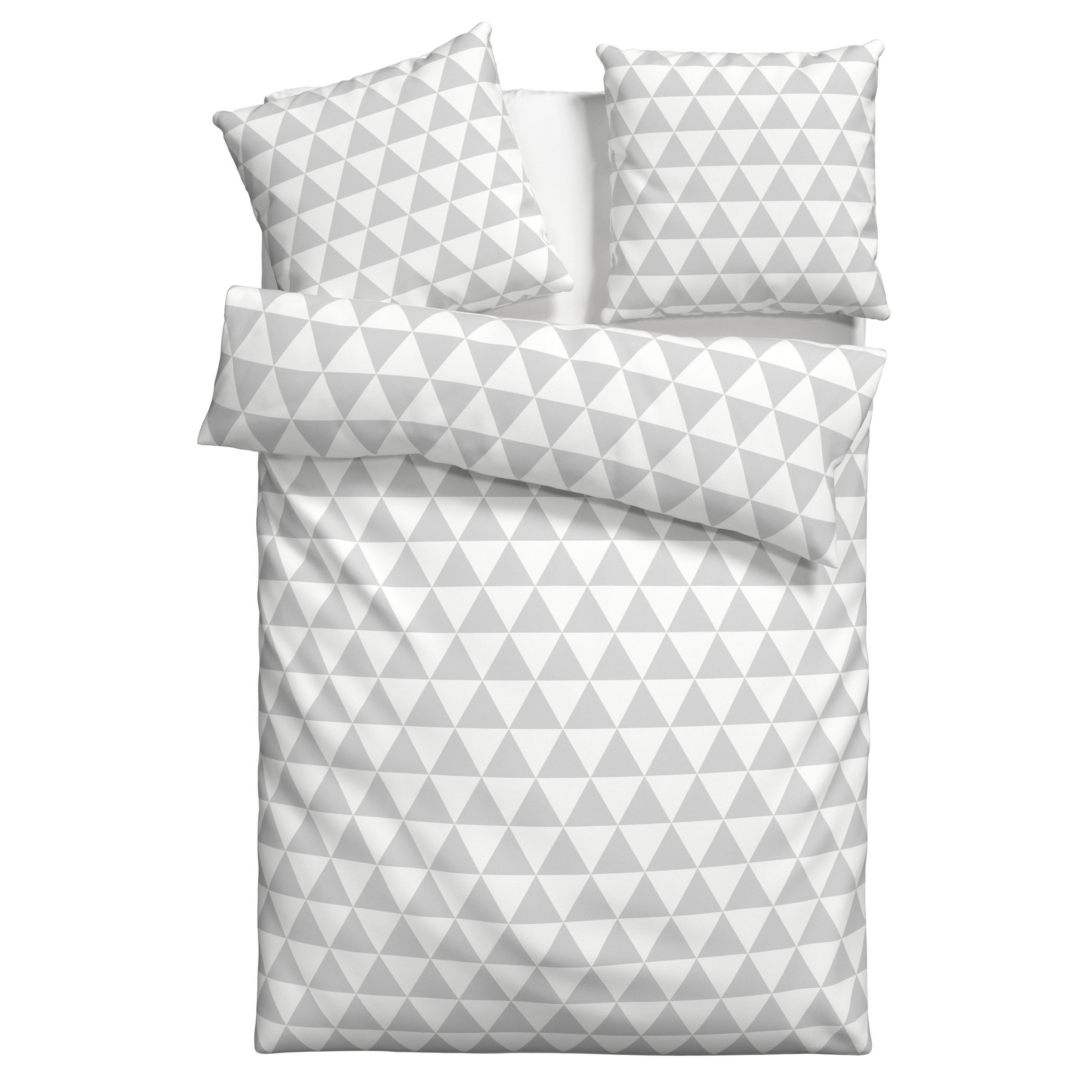 Lüttenhütt Linge de lit »Gretje in Gr. 135x200 oder 155x220 cm« 2 cuis tlg. Bettwäsche aus Baumwolle, grafische Bettwäsche mit Reissverschluss