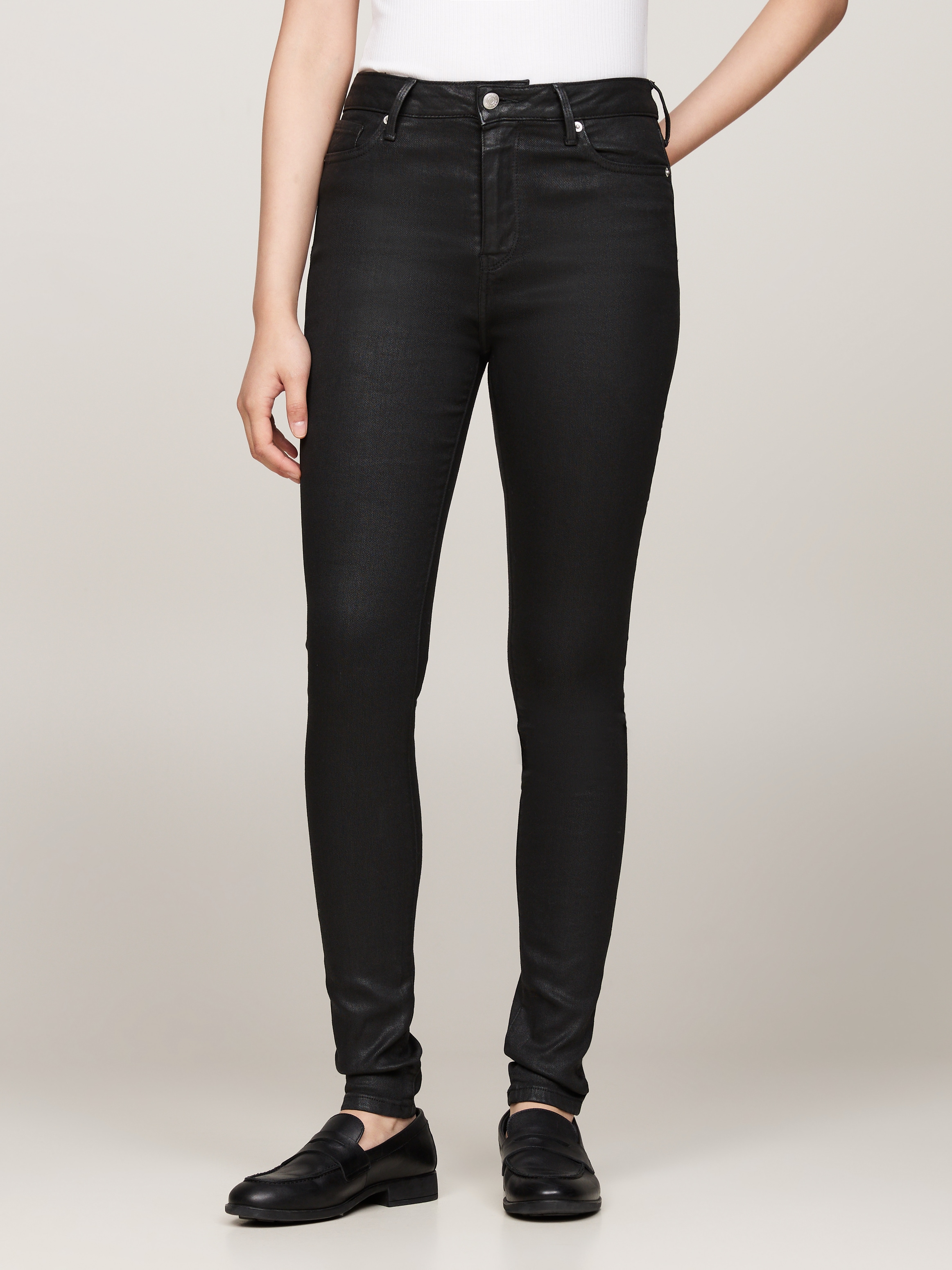 Image of Tommy Hilfiger Skinny-fit-Jeans "HARLEM U SKINNY HW CAL" mit Tommy Hilfiger Logo-Badge