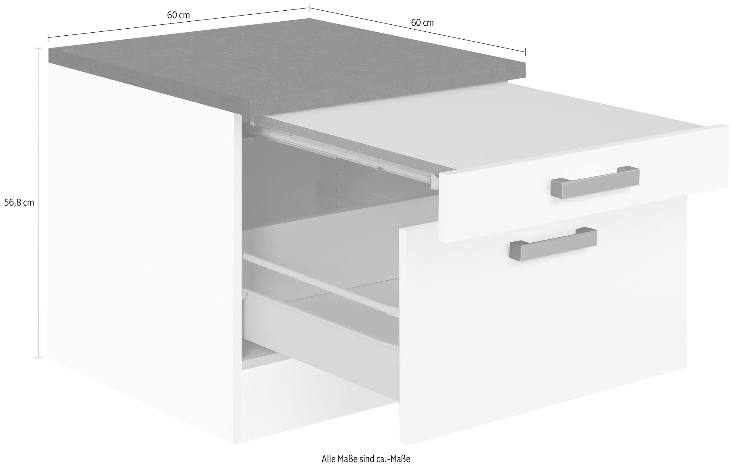 versandkostenfrei OPTIFIT 60 Waschmaschine oder Unterschrank Breite cm »Elm«, für ♕ auf Trockner,