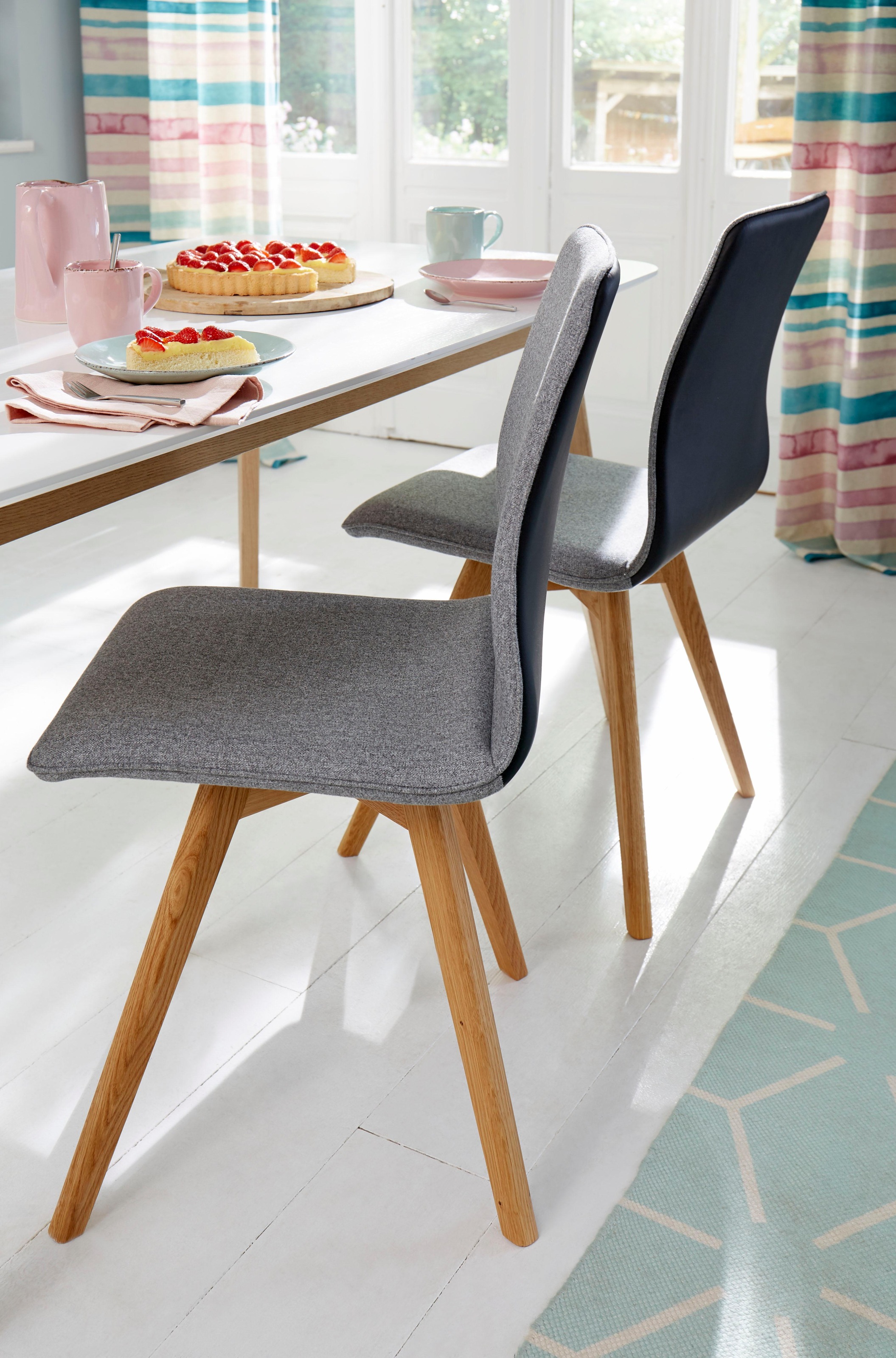 Image of Guido Maria Kretschmer Home&Living 4-Fussstuhl »Dalea«, (Set), 6 St., Webstoff-Kunstleder, im 2er, 4er oder 6er-Set bei Ackermann Versand Schweiz