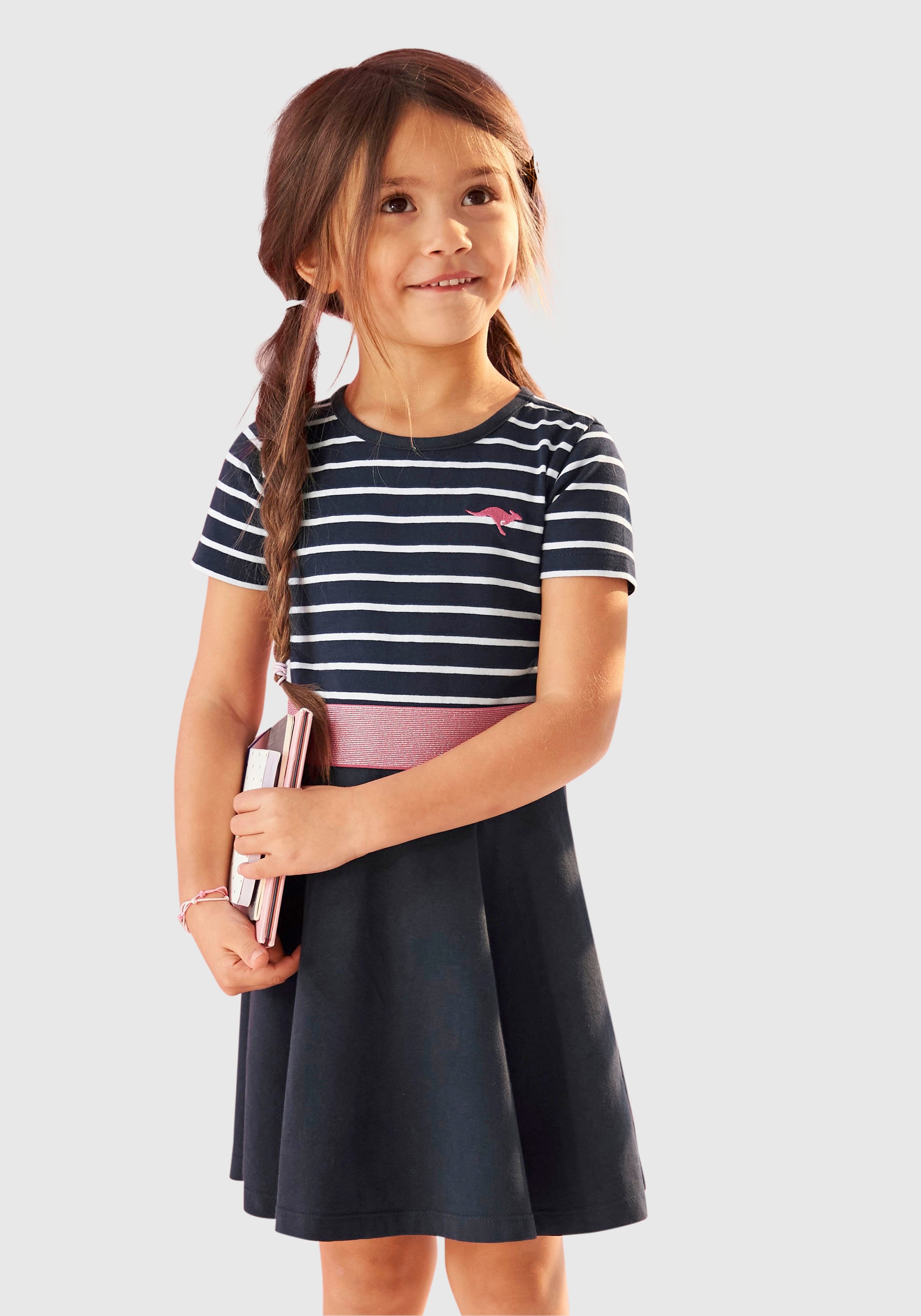 Image of KangaROOS Jerseykleid "für kleine Mädchen" kniefrei, aus Jersey, kurzärmelig