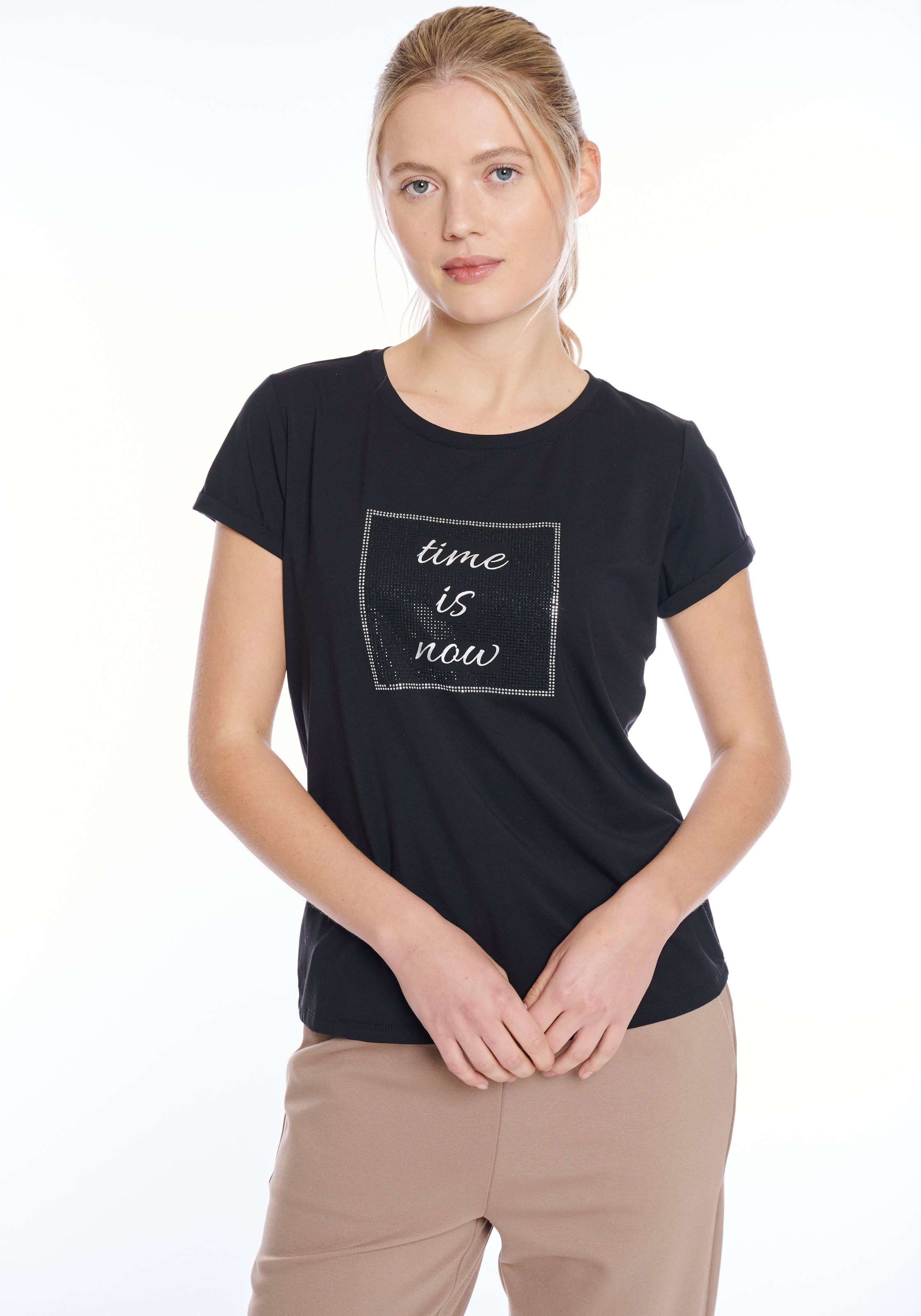 ZABAIONE T-Shirt »Au44tumn« mit Glitzernieten