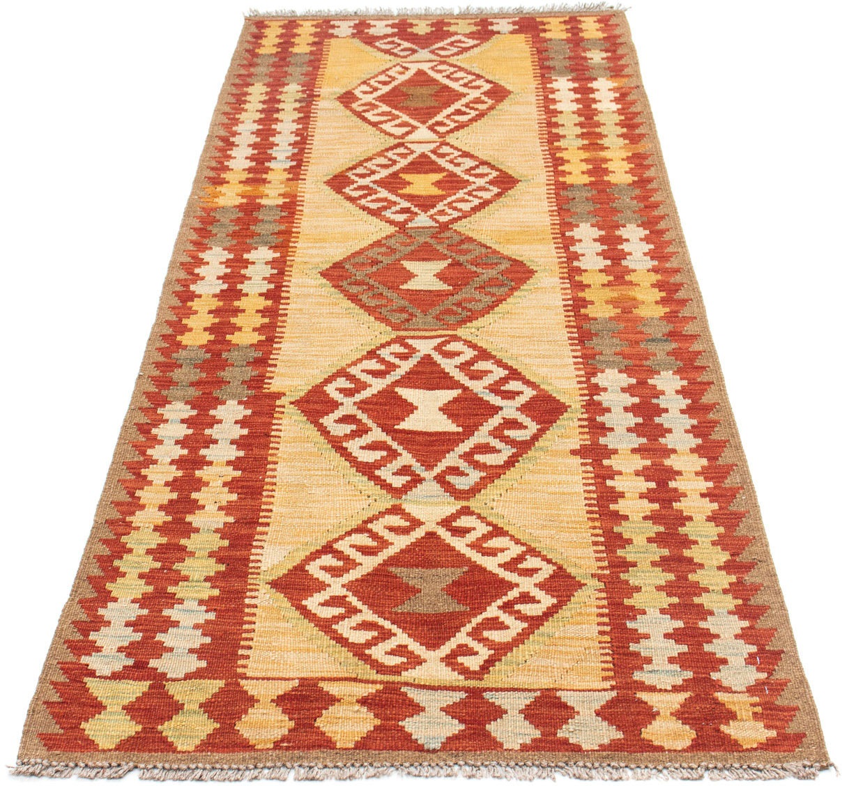 Image of morgenland Läufer »Kelim Medaillon Beige 196 x 78 cm«, rechteckig, 0,4 mm Höhe, OrientOptik bei Ackermann Versand Schweiz