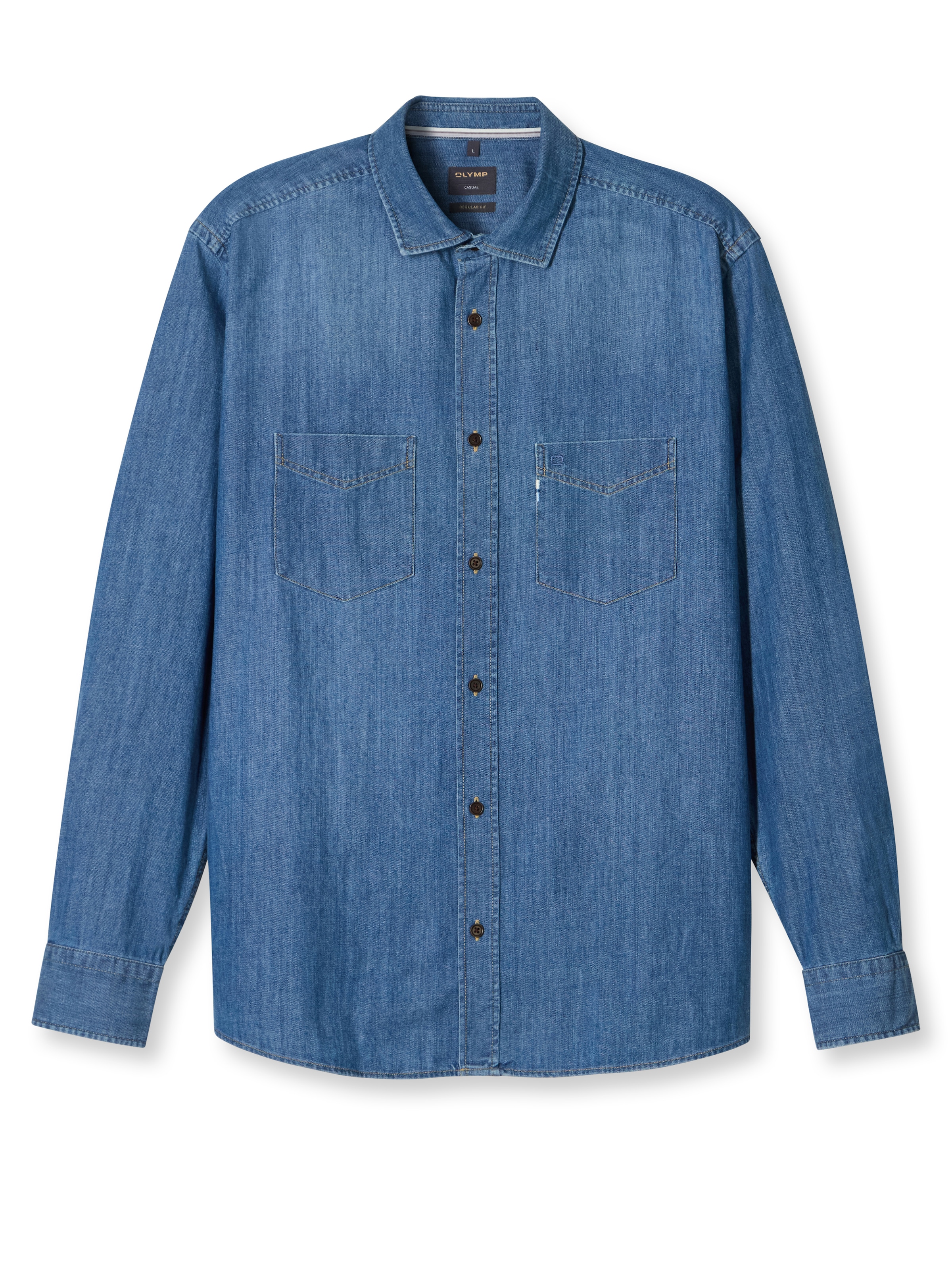 OLYMP Chemise en jean »Casual Kentkragen« Modern Fit, Kentkragen