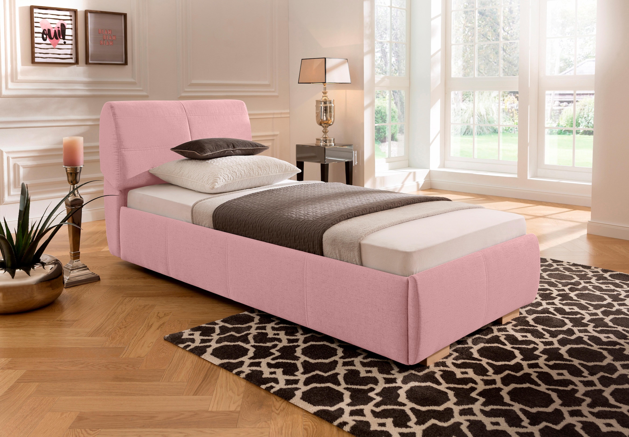 Image of Home affaire Polsterbett "Solaris" 5 Breiten, auch in Überlänge: 220cm, verstellbares Kopfteil von 6-90cm