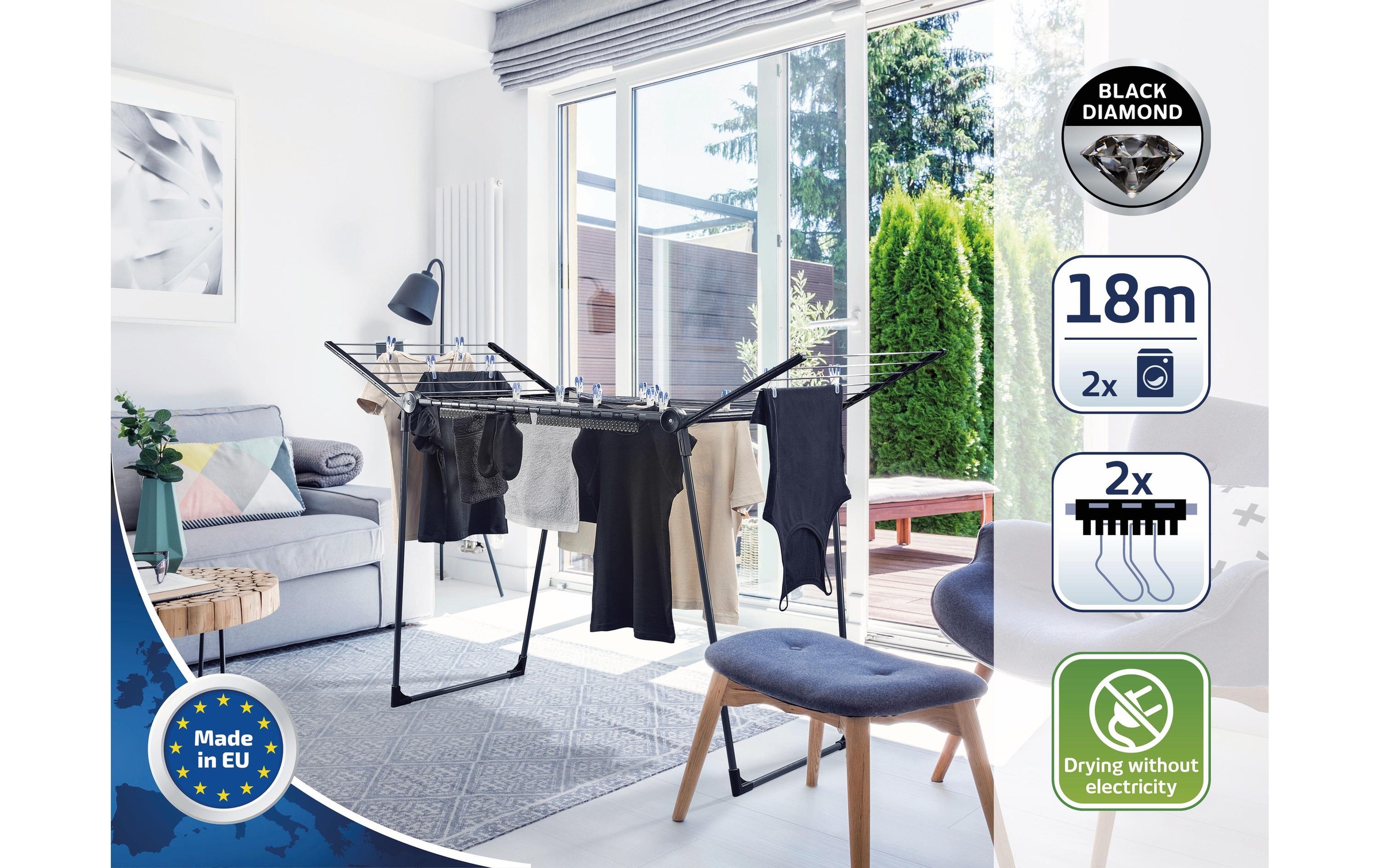 Leifheit Wäscheständer »Pegasus 180 Slim 18 m«
