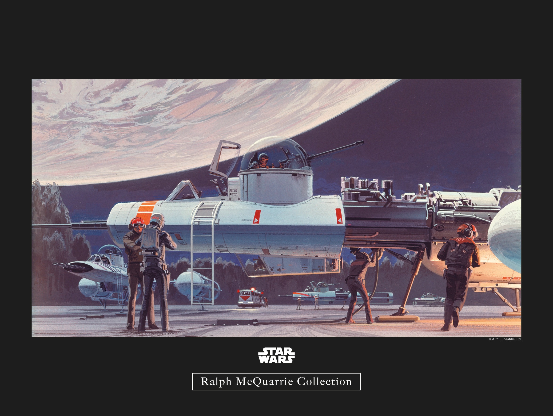 Image of Komar Bild "Star Wars Classic RMQ Yavin Hangar" Star Wars 1 Stk. tlg. Wandbild zur Dekoration im Kinderzimmer - ohne Rahmen