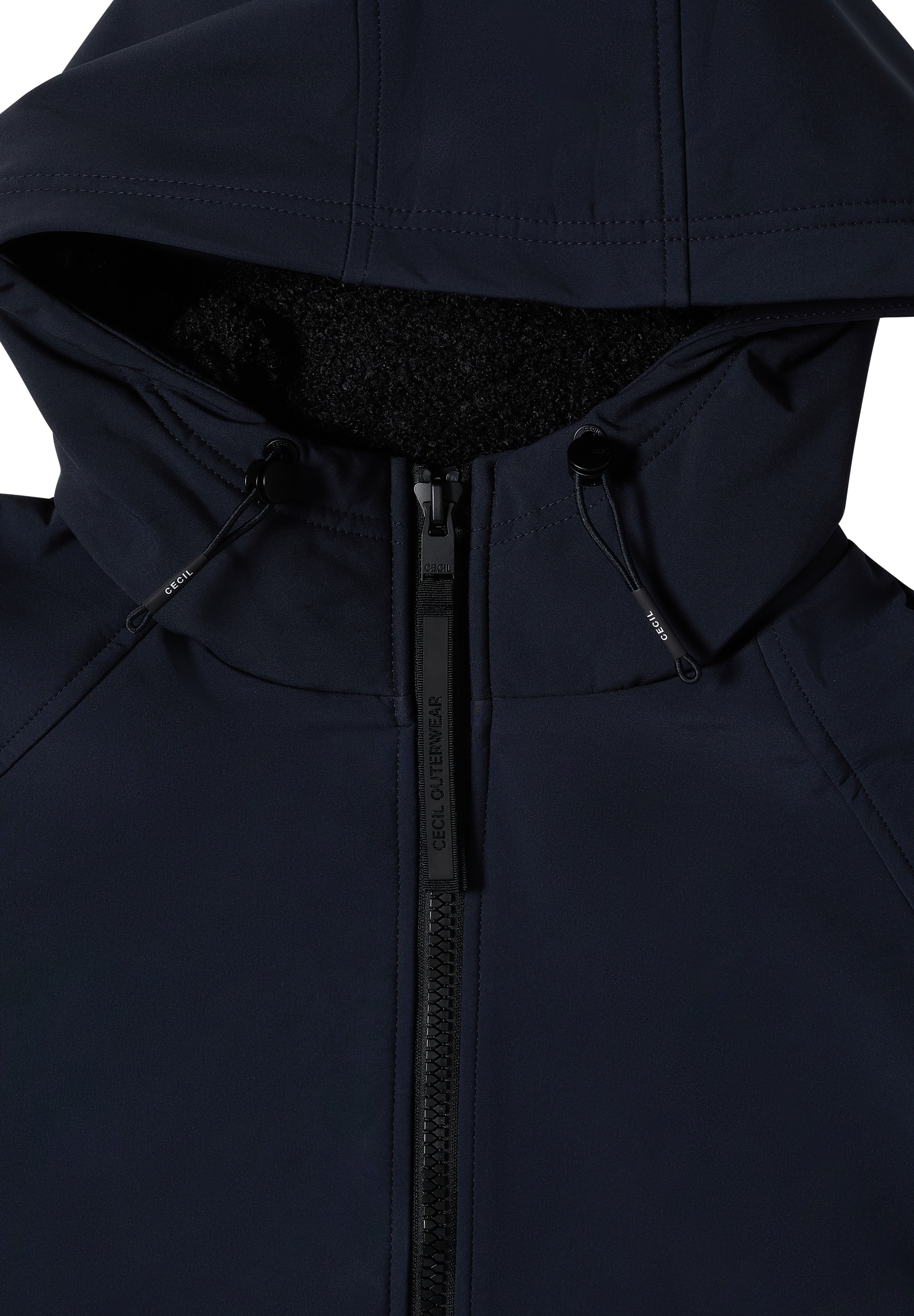 Cecil Manteau softshell avec capuche, déperlant, poches zippées