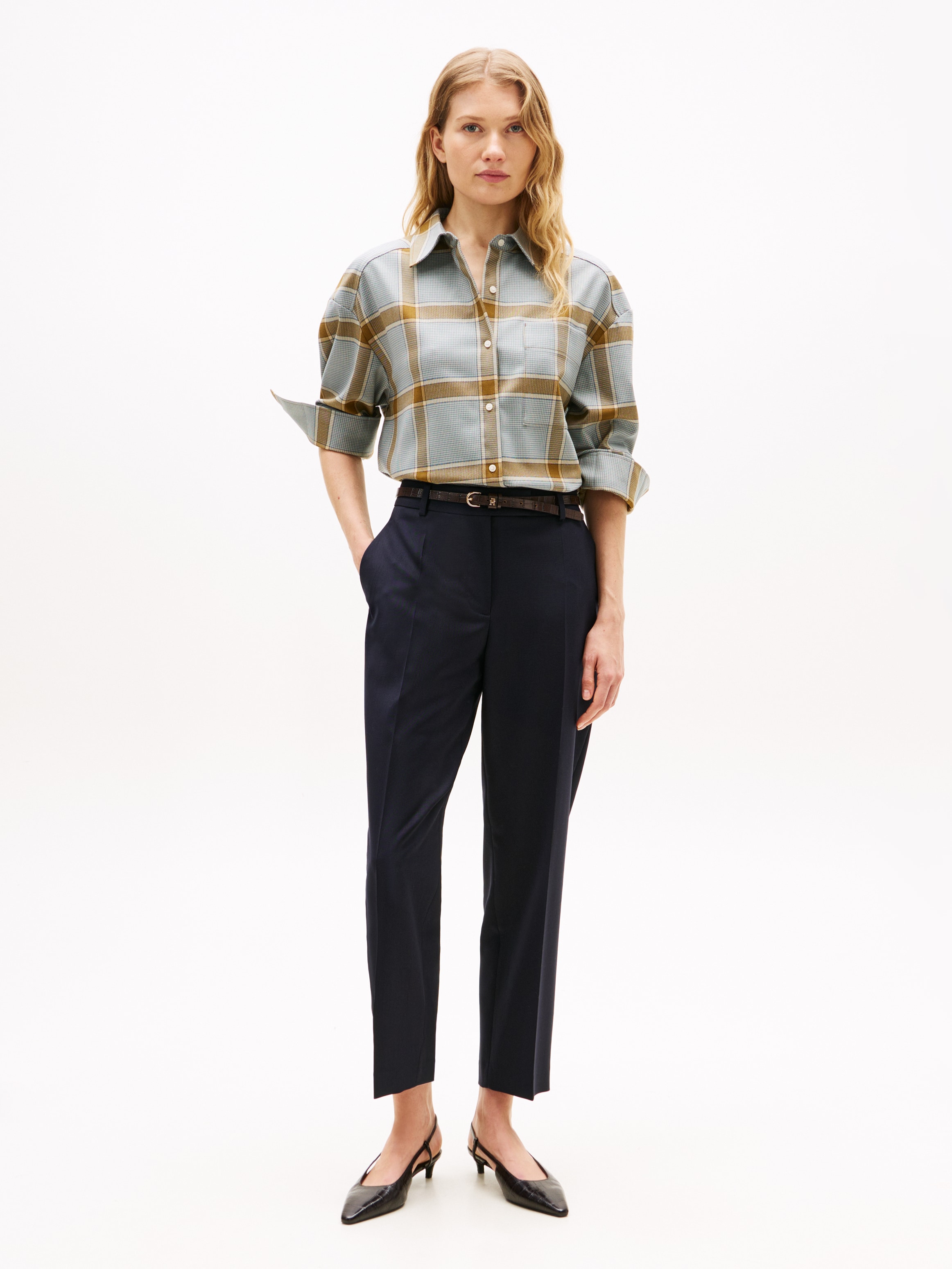 Tommy Hilfiger Pantalon de costume »TIMELESS WOOL SLIM STRT PANT«  mit Wolle
