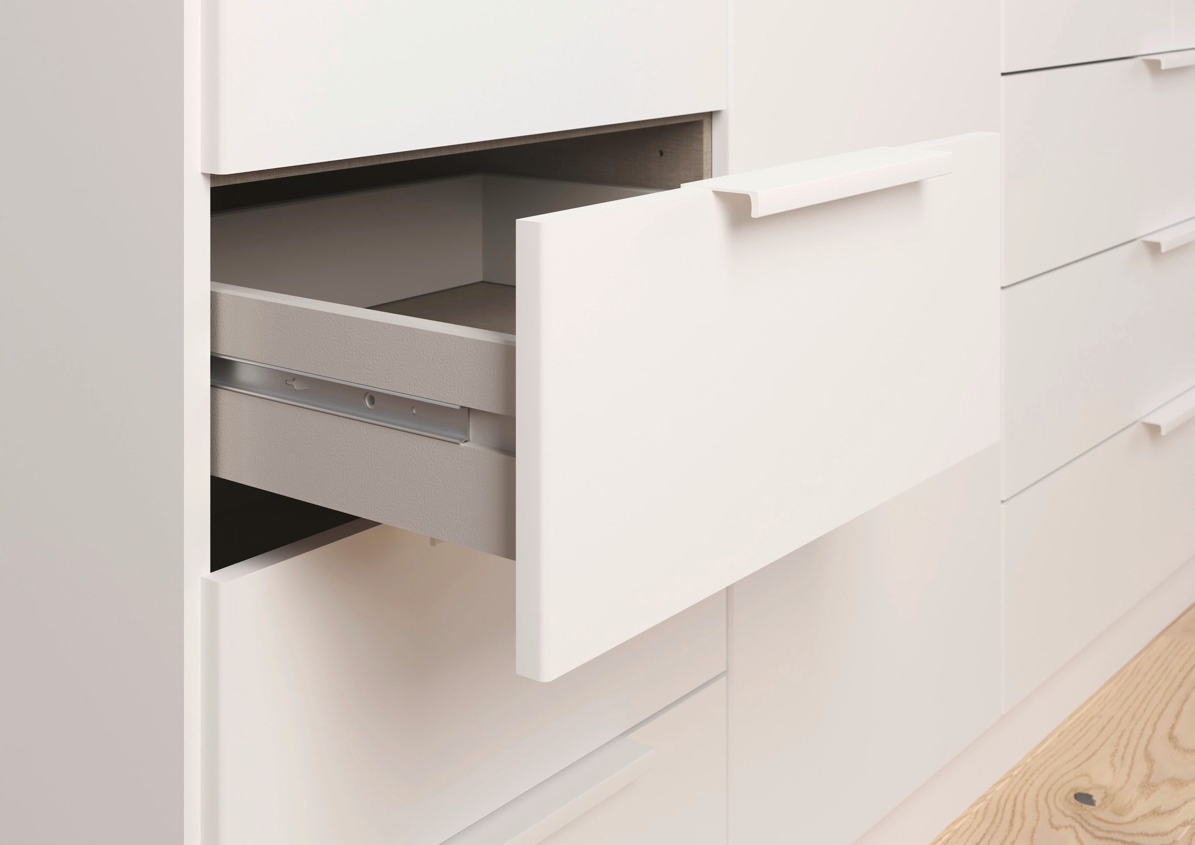 GOODproduct Kleiderschrank »Mehrzweckschrank Schrank Schlafzimmer Garderobe Mietswohnung XEELINA« Mehr Flexibilität durch variable Schubladenanordnung MADE IN GERMANY